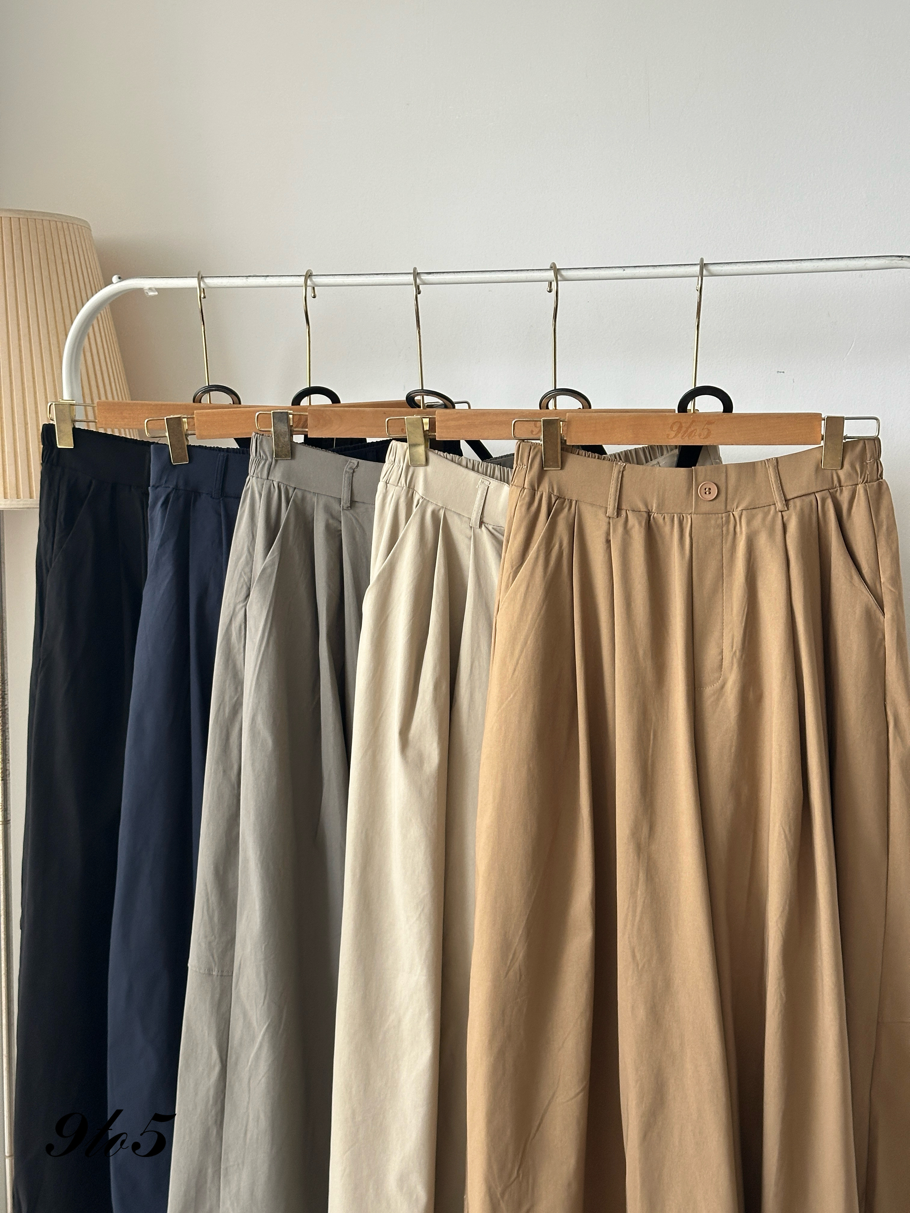 S1809 Wide Leg Long Pants - 5 Colors 
