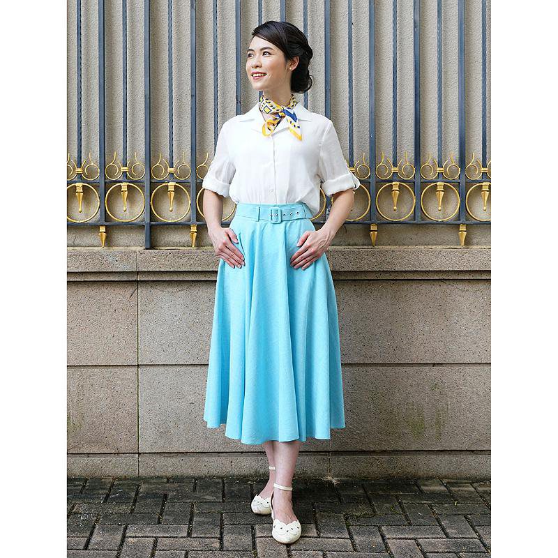 SOLD OUT- Roman Holiday Cotton Shirt and Skirt (FM054/FM055)