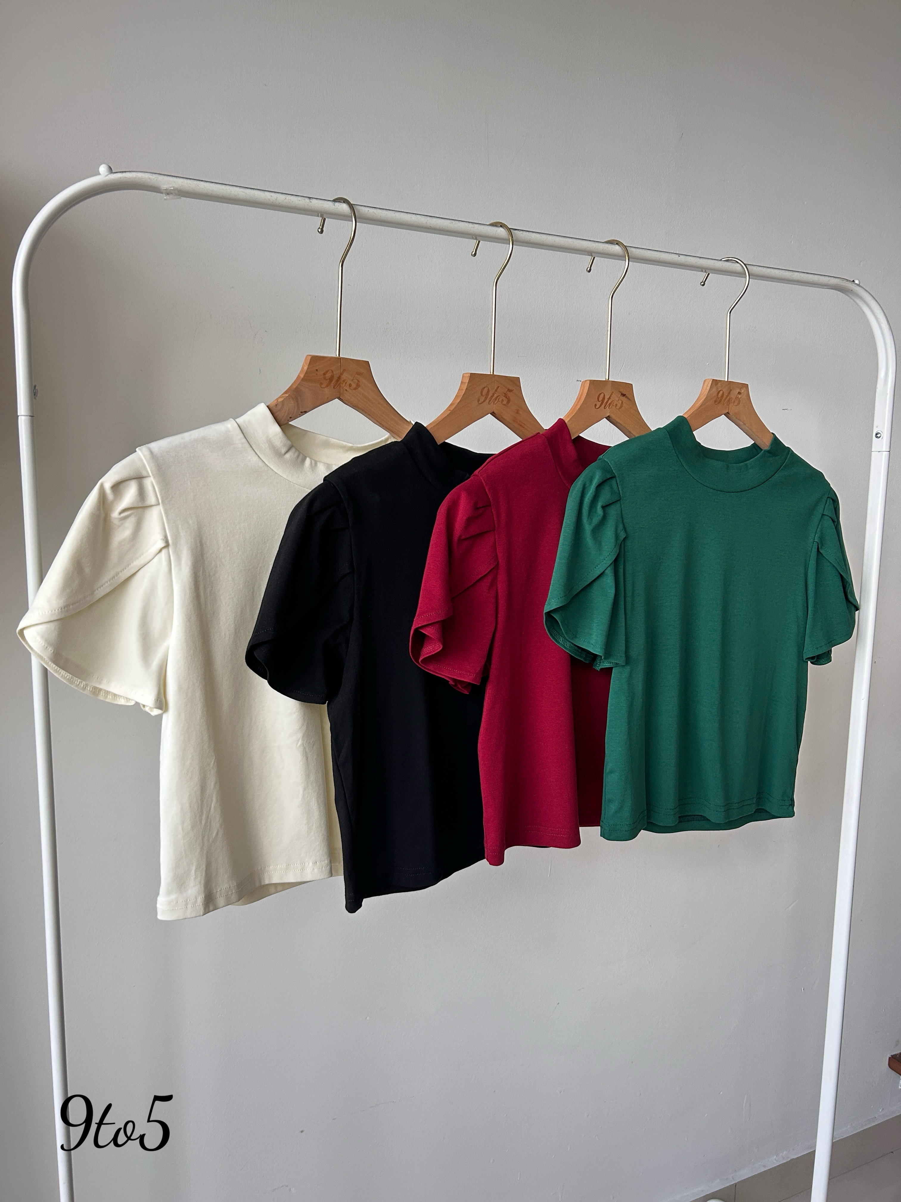 T4006 Ruffle Sleeve Top - 4 Colors