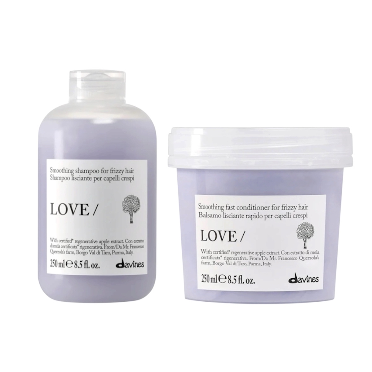 Davines LOVE SMOOTHING Shampoo+Conditioner 柔順洗護套裝 250ml+250ml 