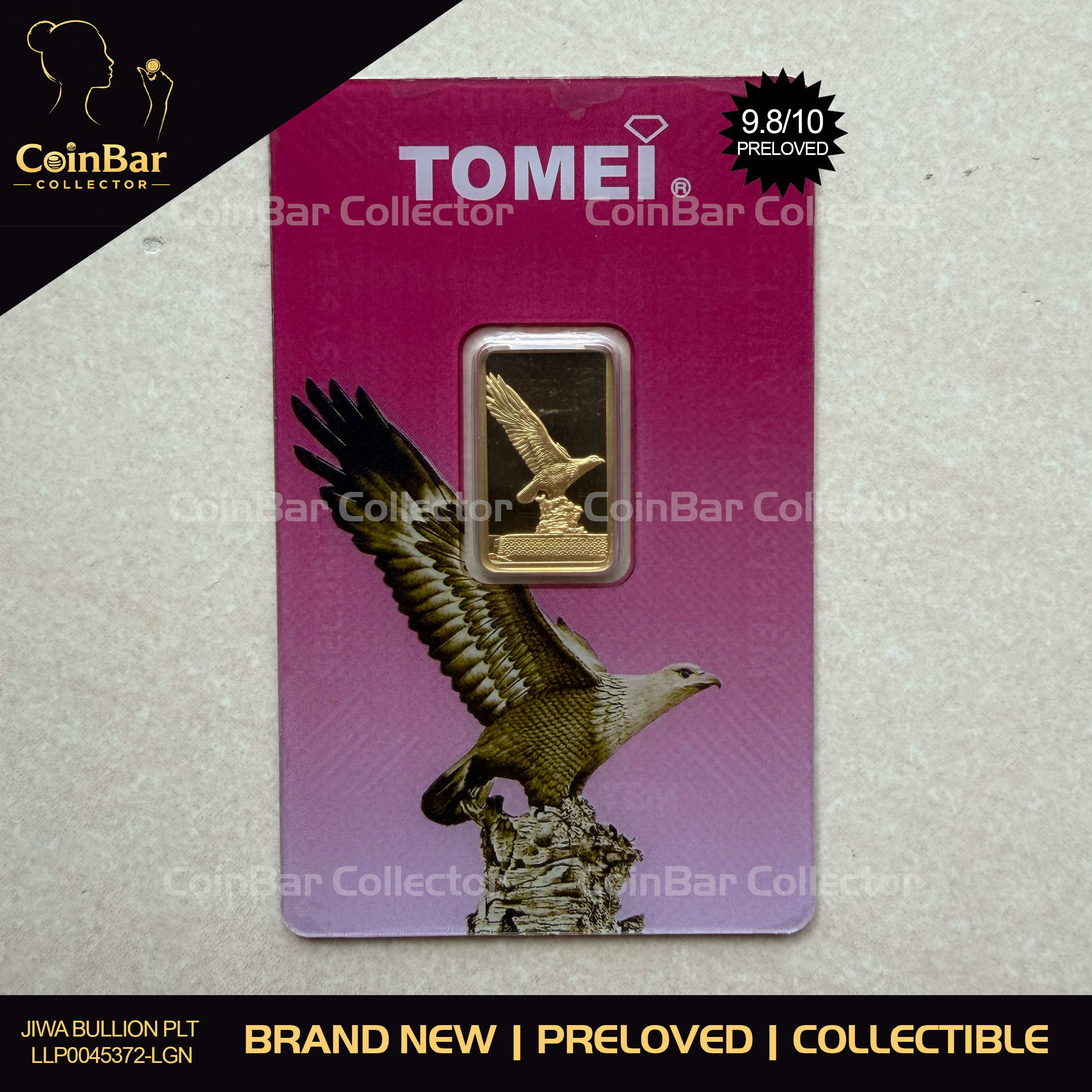 (SN1353) PAMP x TOMEI Langkawi 5g🇨🇭Swiss Made Fine Gold Bar Emas 999.9 联名瑞士制造老鹰广场