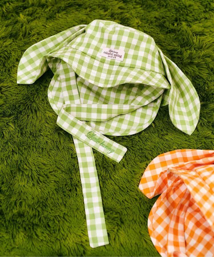 🇯🇵預訂 日本直送🇯🇵 Apres les cours 兩色立體兔耳格紋漁夫帽