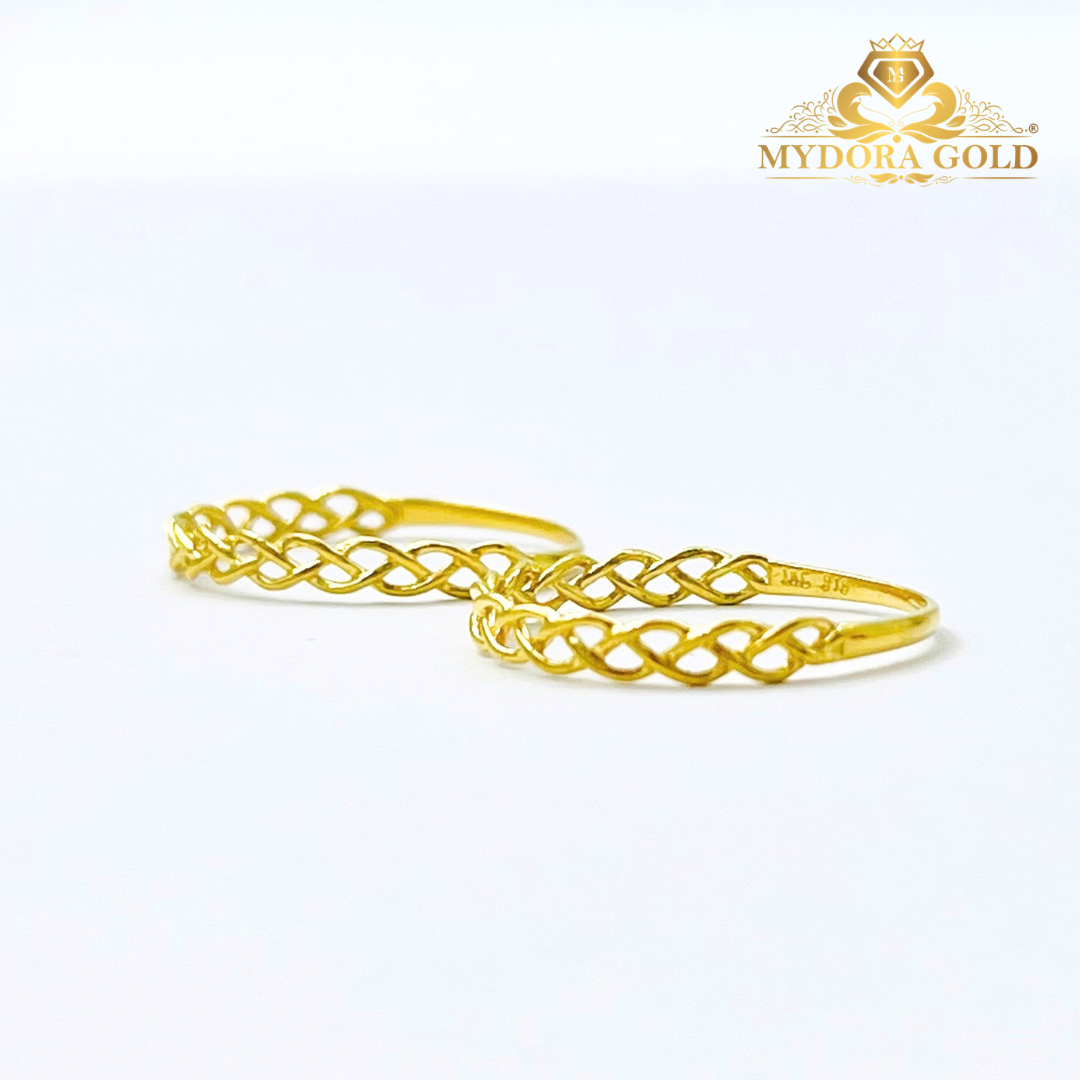 MYDORA Cincin Rapunzel Minimalist | Cincin Fesyen Series l Cincin Emas 916 [916 Gold Ring]