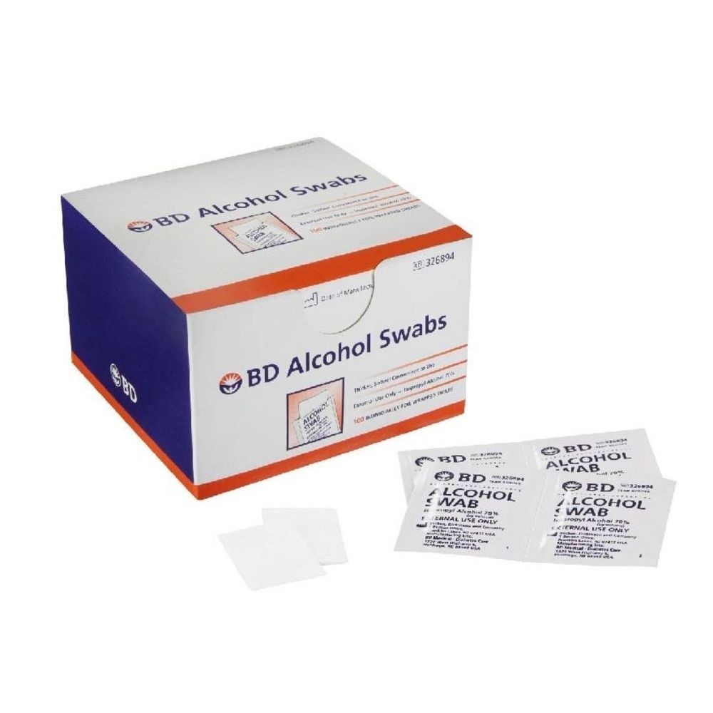 BD Alcohol Swabs 酒精棉片(100's/Box) | ADMS 安迪醫藥供應有限公司