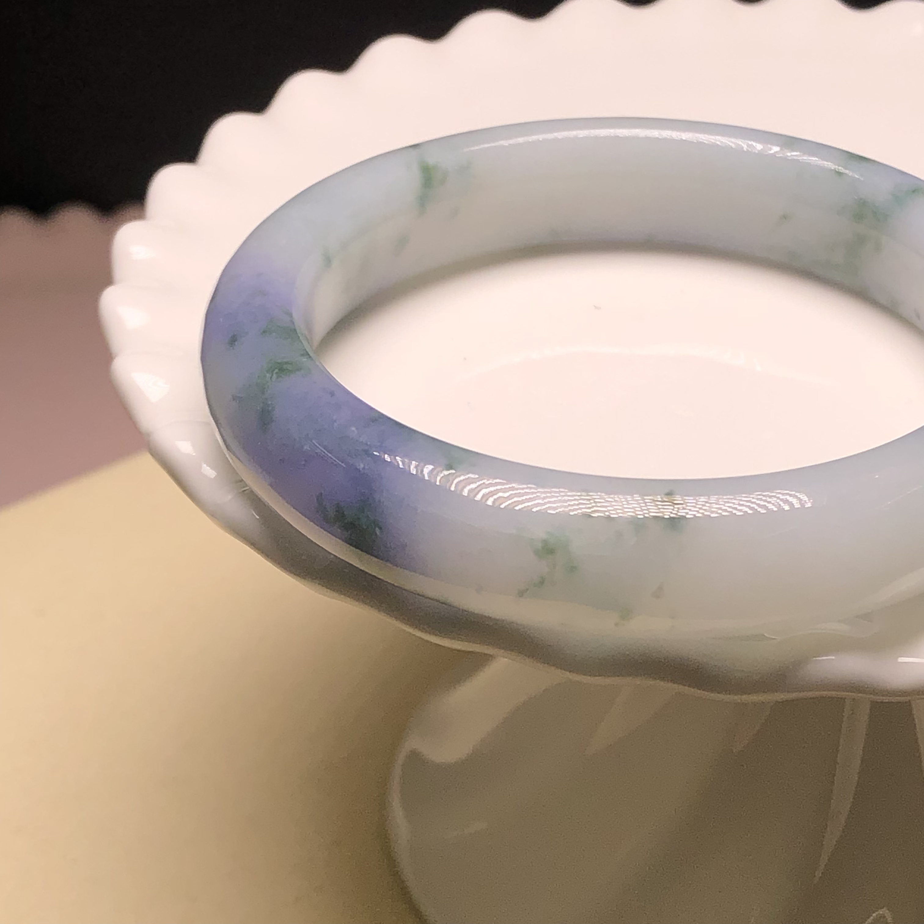 #C06293 🎁木那糯化飄花手福鐲53.8mm 