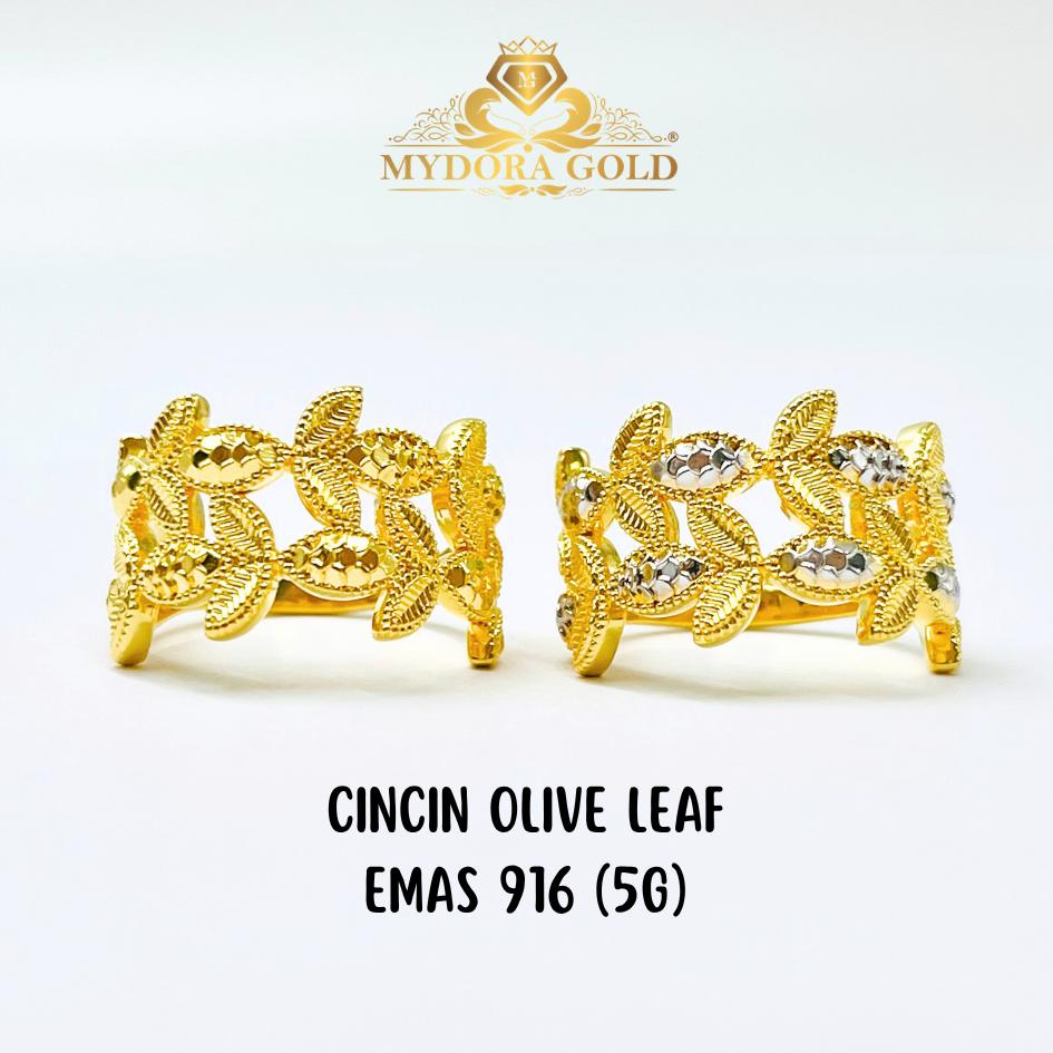 MYDORA Cincin Olive Leaf (5G) l EMAS 916/22K