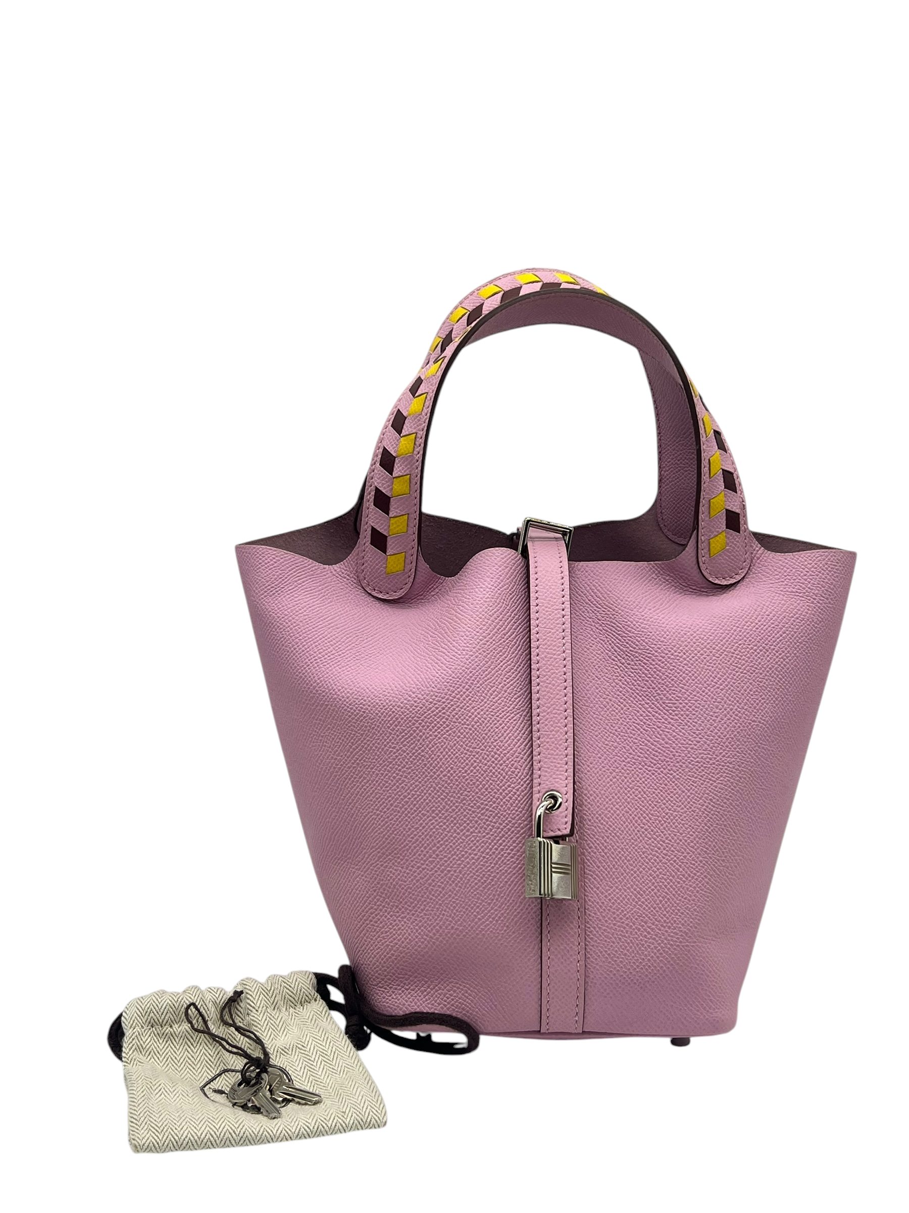 Pre-Owned HERMÉS Mauve Sylvestre Picotin Lock Tressage Stamp D / Product Code: 26050602