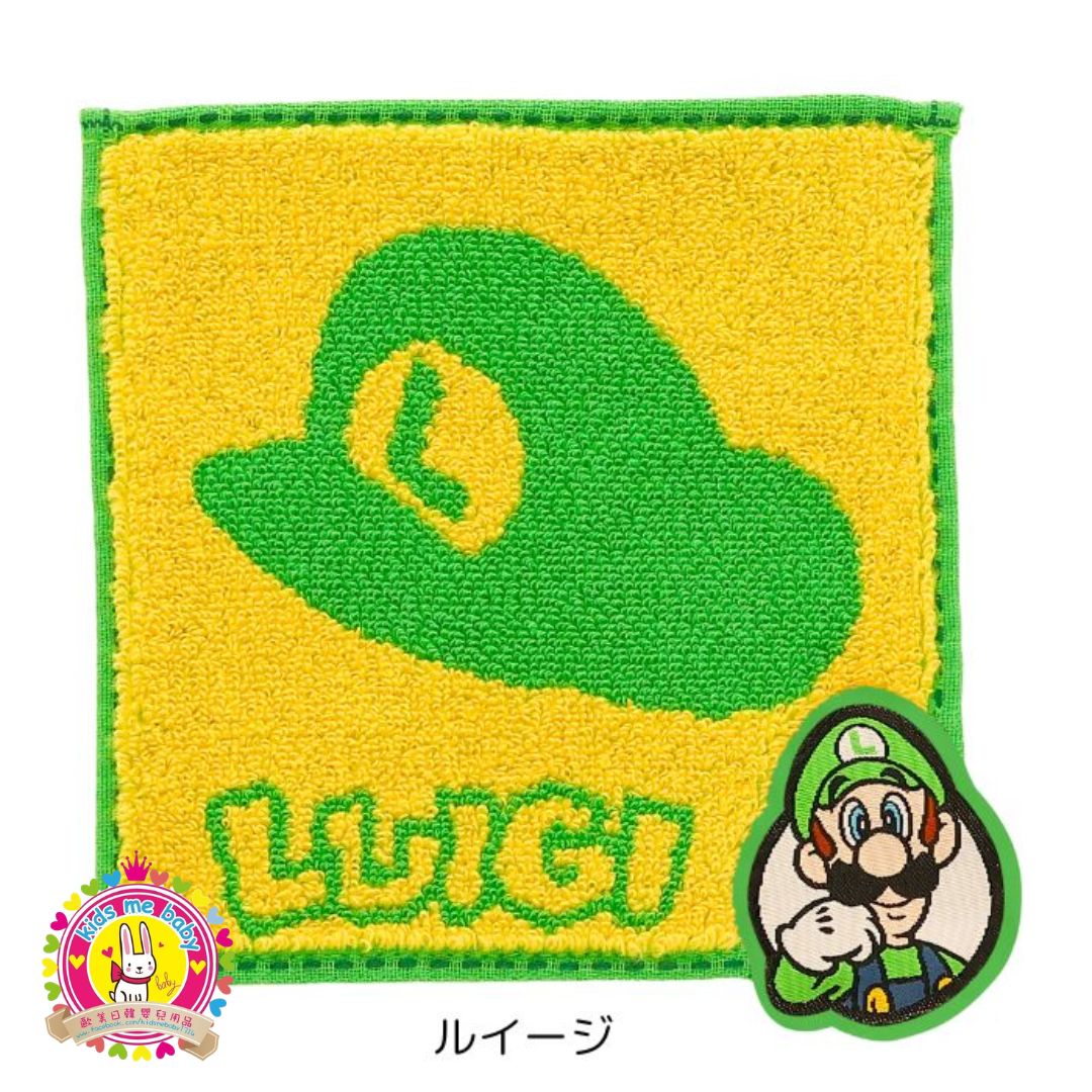 超級瑪利歐 Super Mario 100% 豆豆棉方巾 路易吉 Luigi ⭐