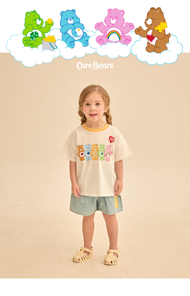 ☀️預訂 韓國直送☀️🇰🇷正版Care Bears小熊印花寬鬆純棉短袖T恤