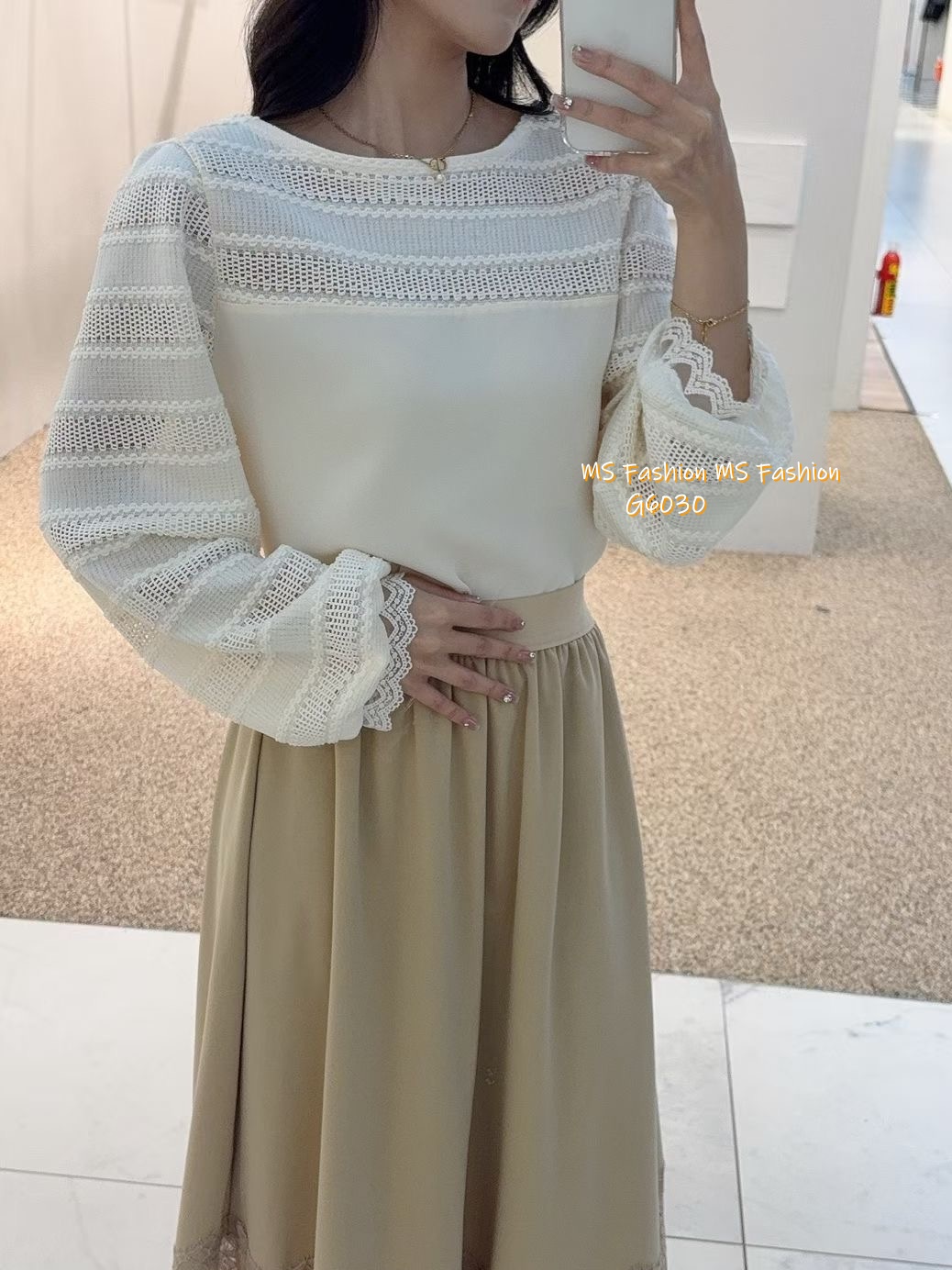 G6030 韓國🇰🇷拼布勾花top