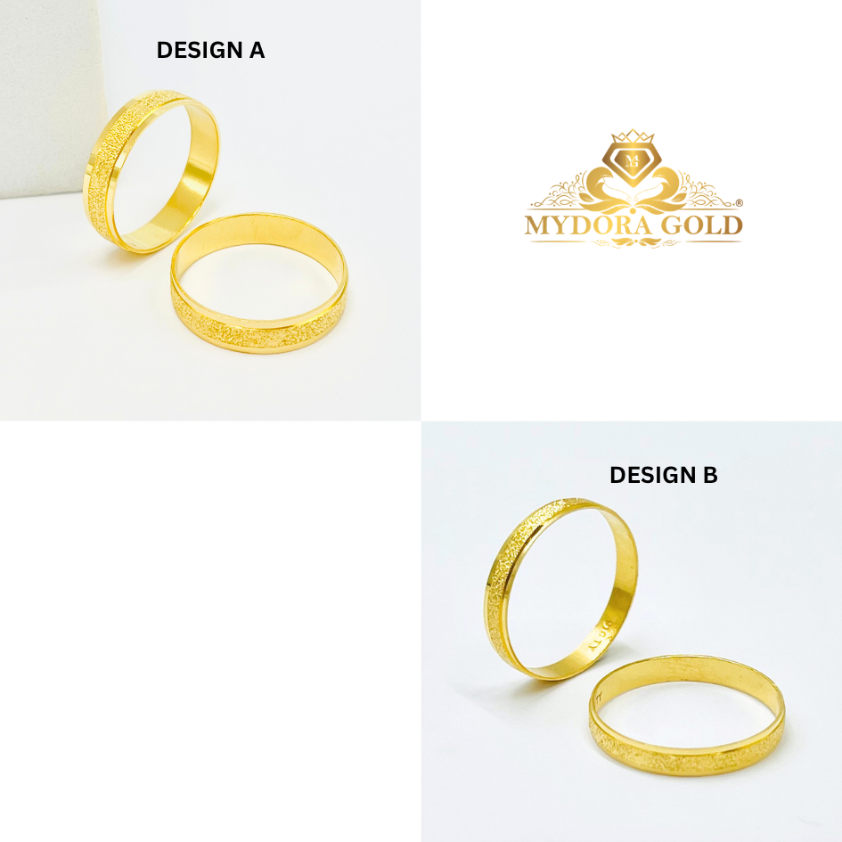 MYDORA Cincin Belah Rotan Pasir | EMAS 916/22K