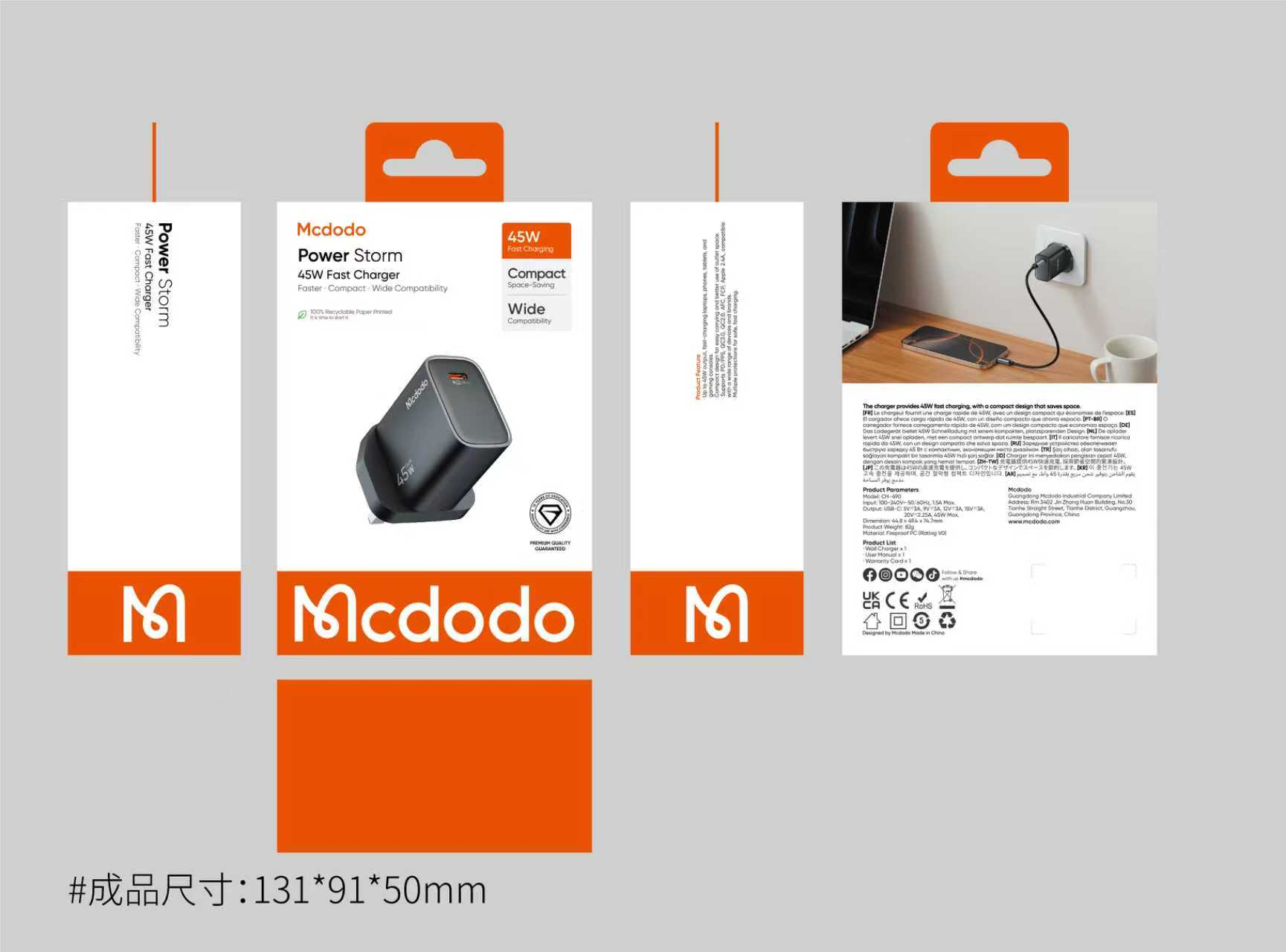 MCDODO CH4901 PD 45W FAST CHARGER-CHARGER-NA