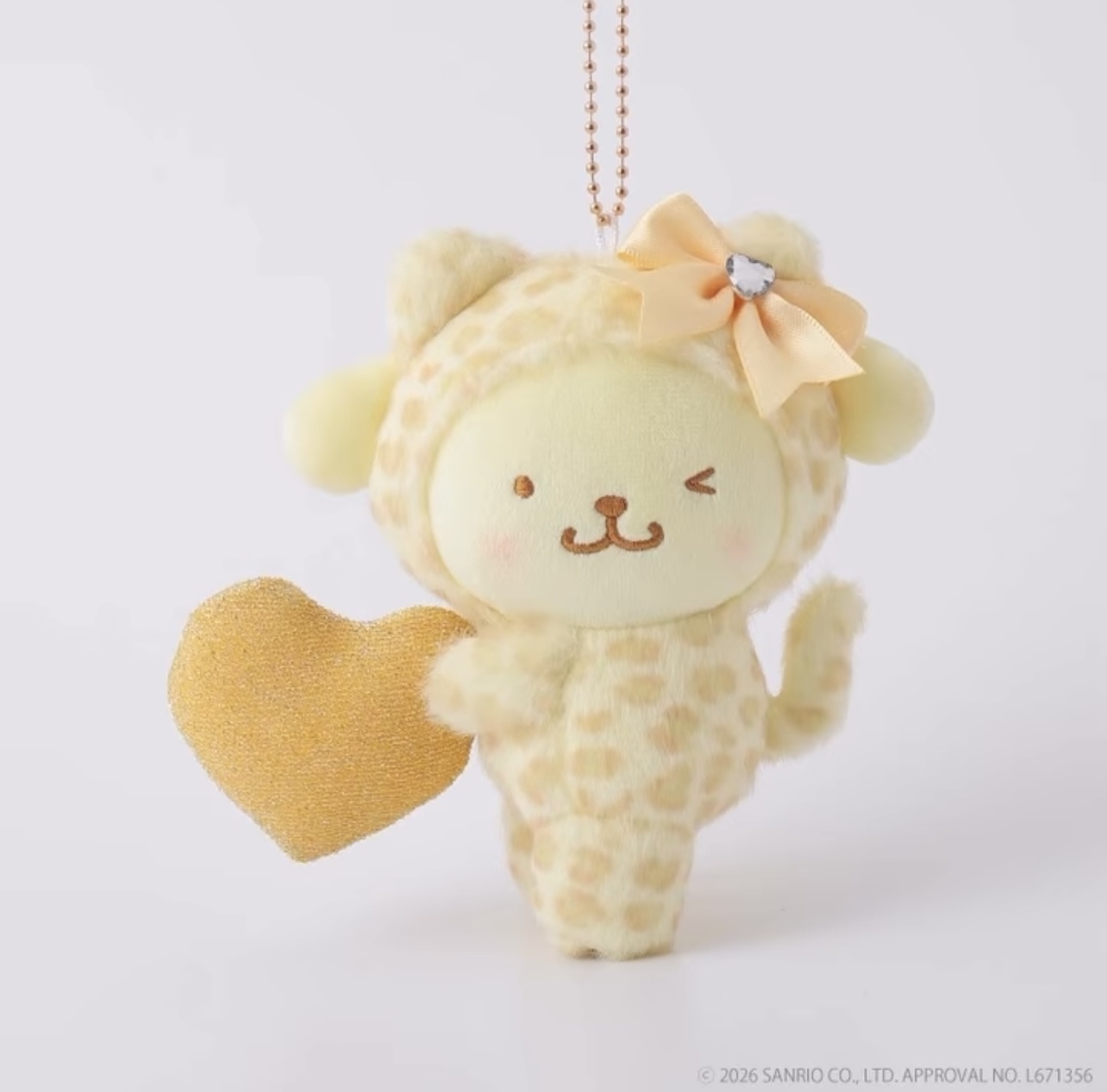 （約7月中到貨）🎌日本限定 🎌 Sanrio 豹紋愛心造型公仔掛飾💕