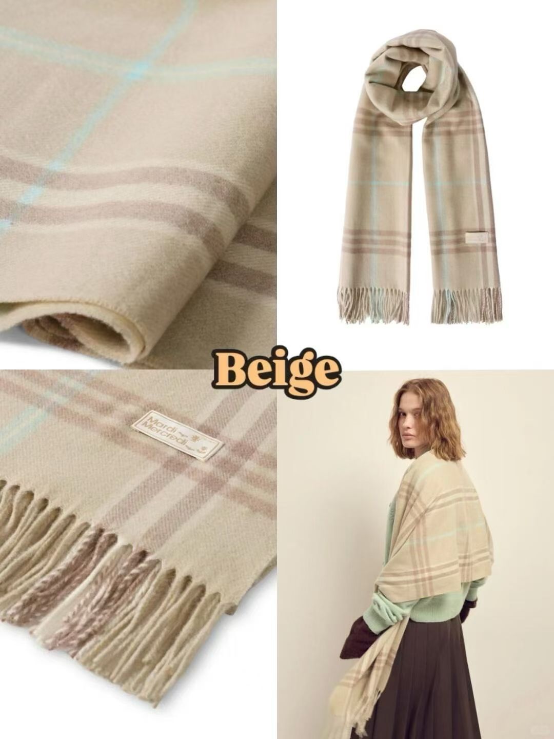 現貨 Mardi 秋冬最新格紋圍巾🧣限時優惠快落單！