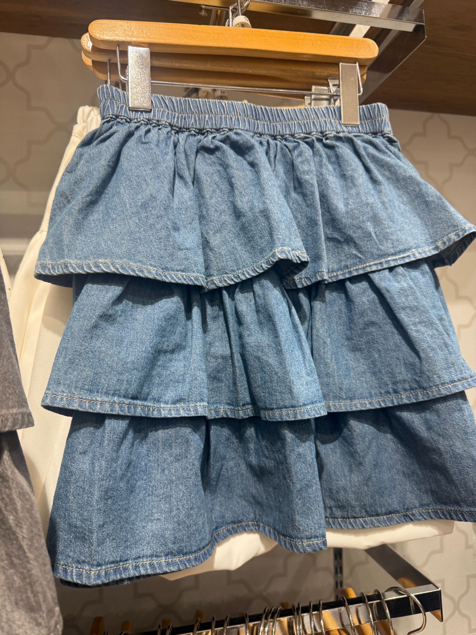 Honeys 牛仔短裙 黑/藍 S-L