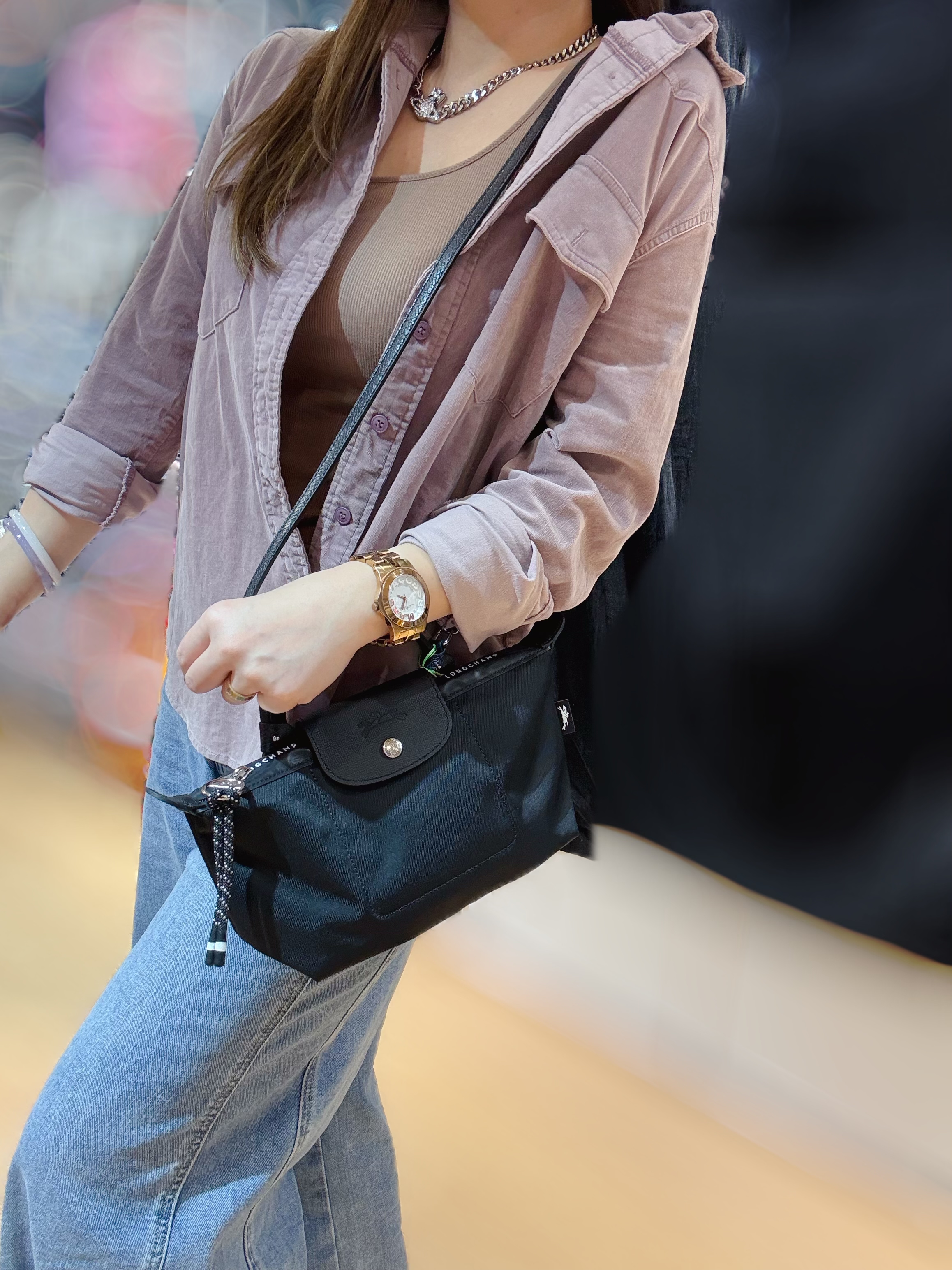 Longchamp energy pouch blk