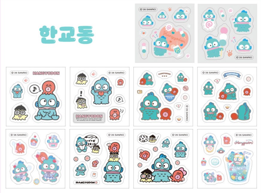 【預訂】韓國直送 Sanrio 60款透明貼紙大集合 