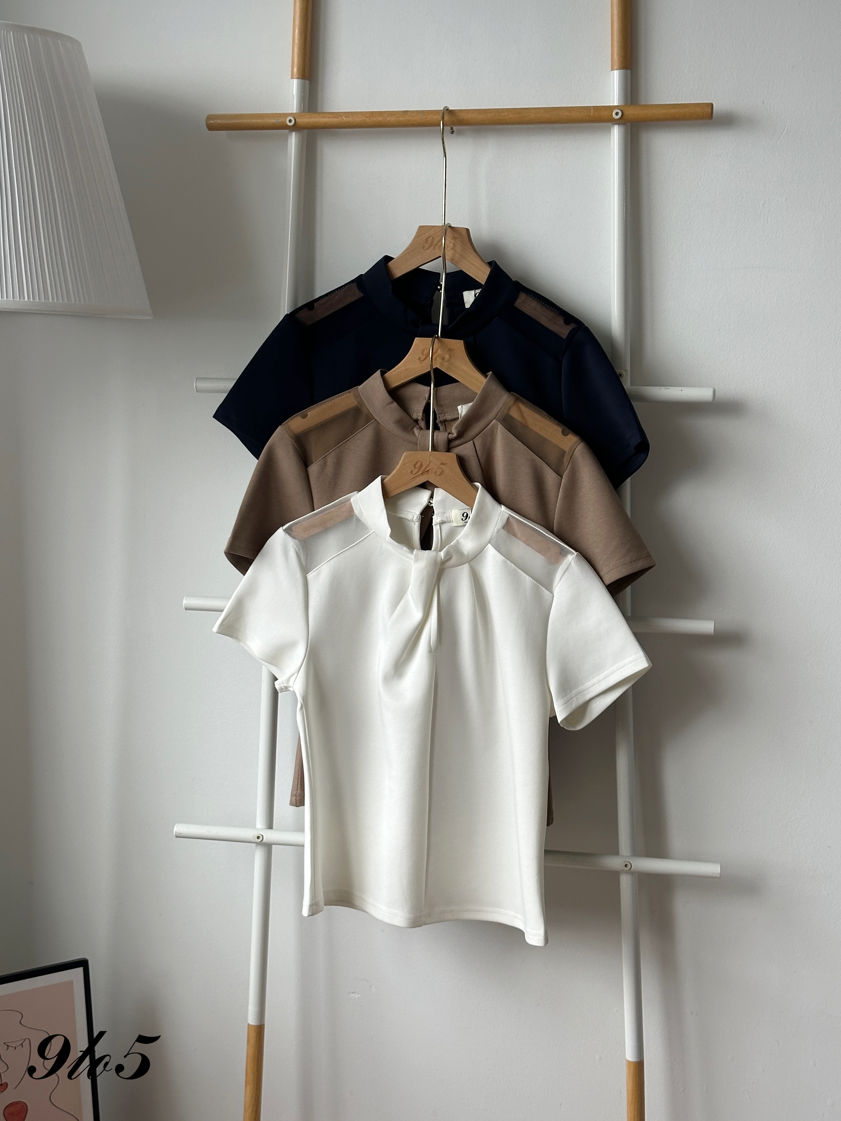 T4341 Mock Neck Ruched Top - 3 Colors 