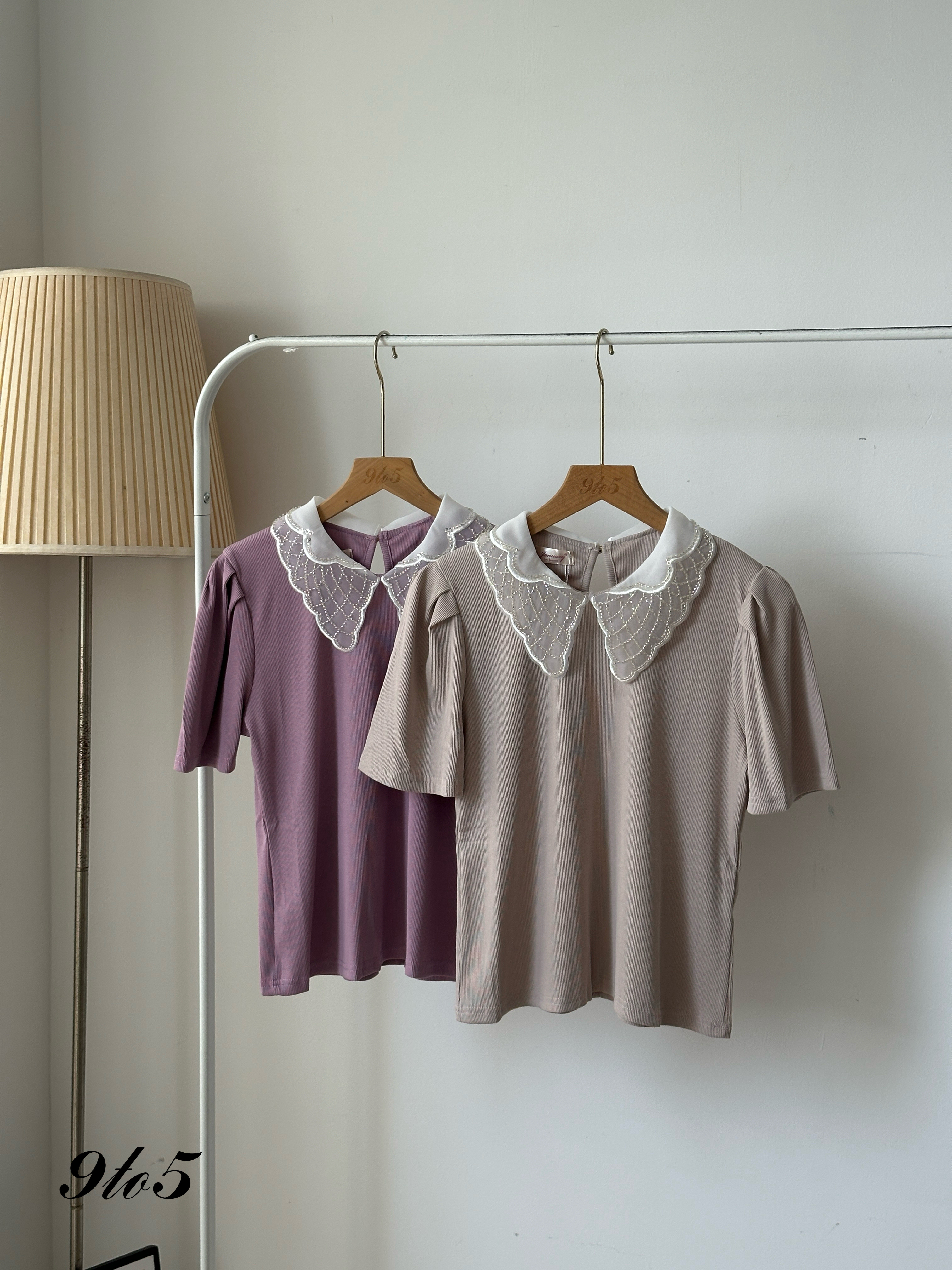 T3978 Butterfly Collar Top - 5 Colors