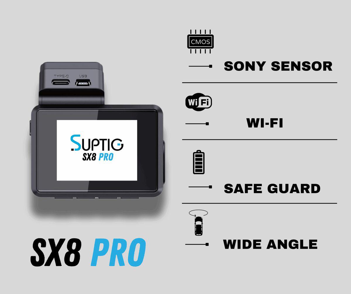 SupTig SX8 PRO 4K前後鏡行車記錄儀