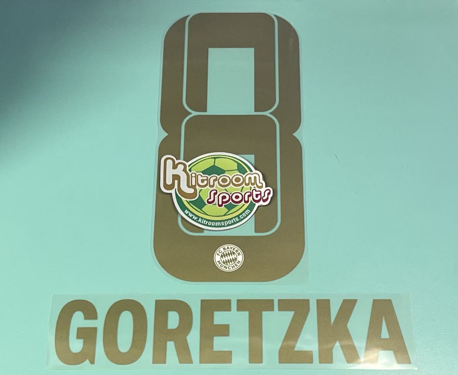 2022-23 Bayern Munich Away Nameset #8 GORETZKA