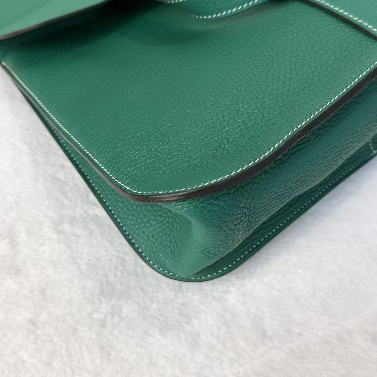 Hermes Halzan 31 綠色銀扣 綠色下山包大容量搶眼🧚‍♀️
