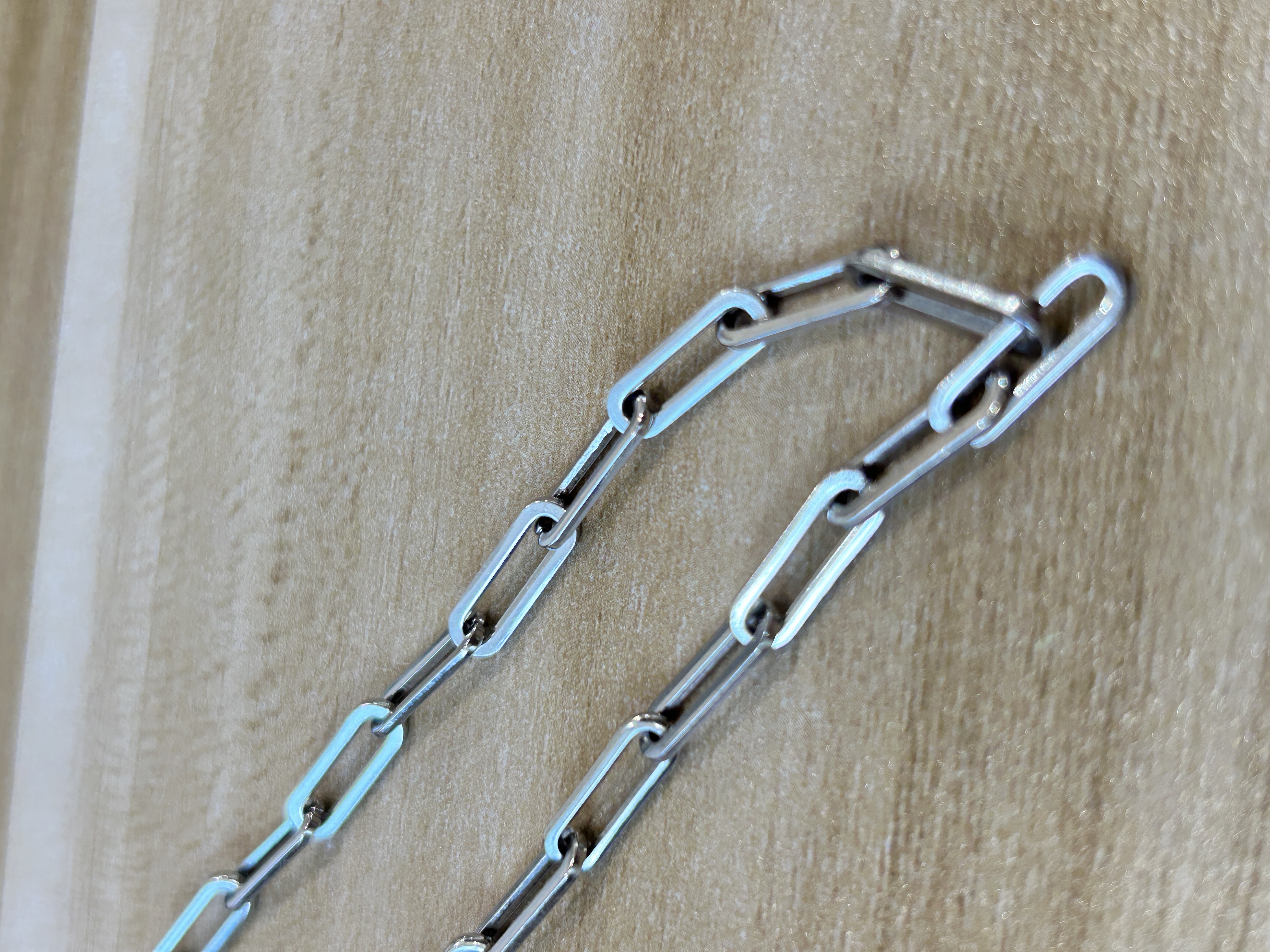 Silver simple chain stainless necklace
