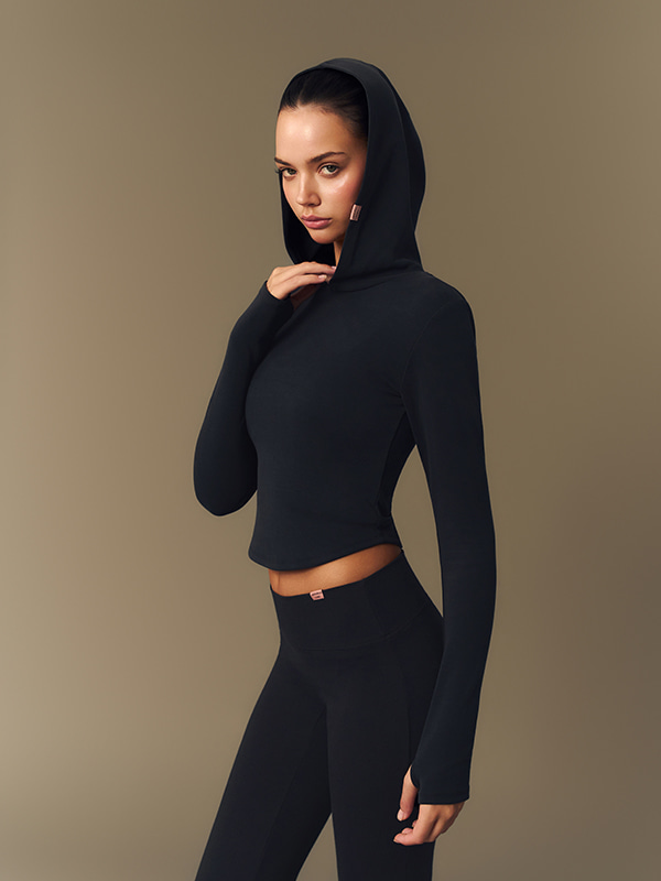  【防風韓系Hoodie】預購_Reflow Crop Hoodie by Grandeline