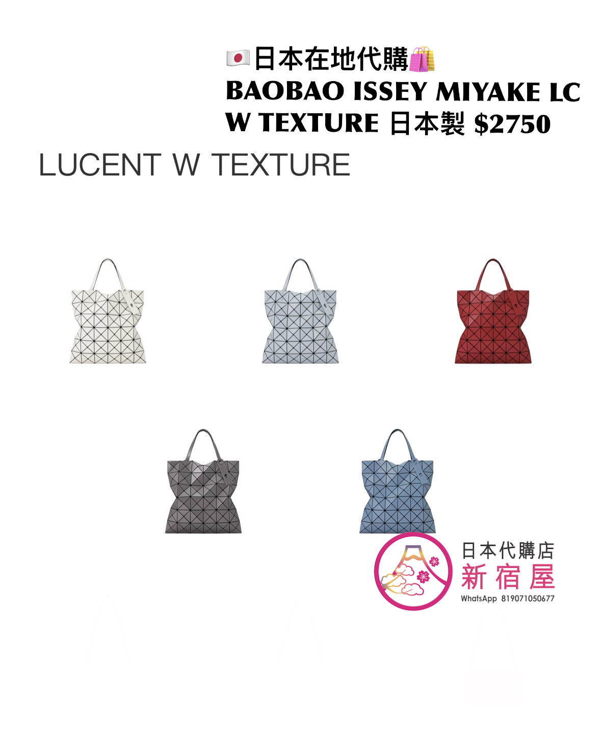 BAOBAO ISSEY MIYAKE LUCENT WITH TEXTURE