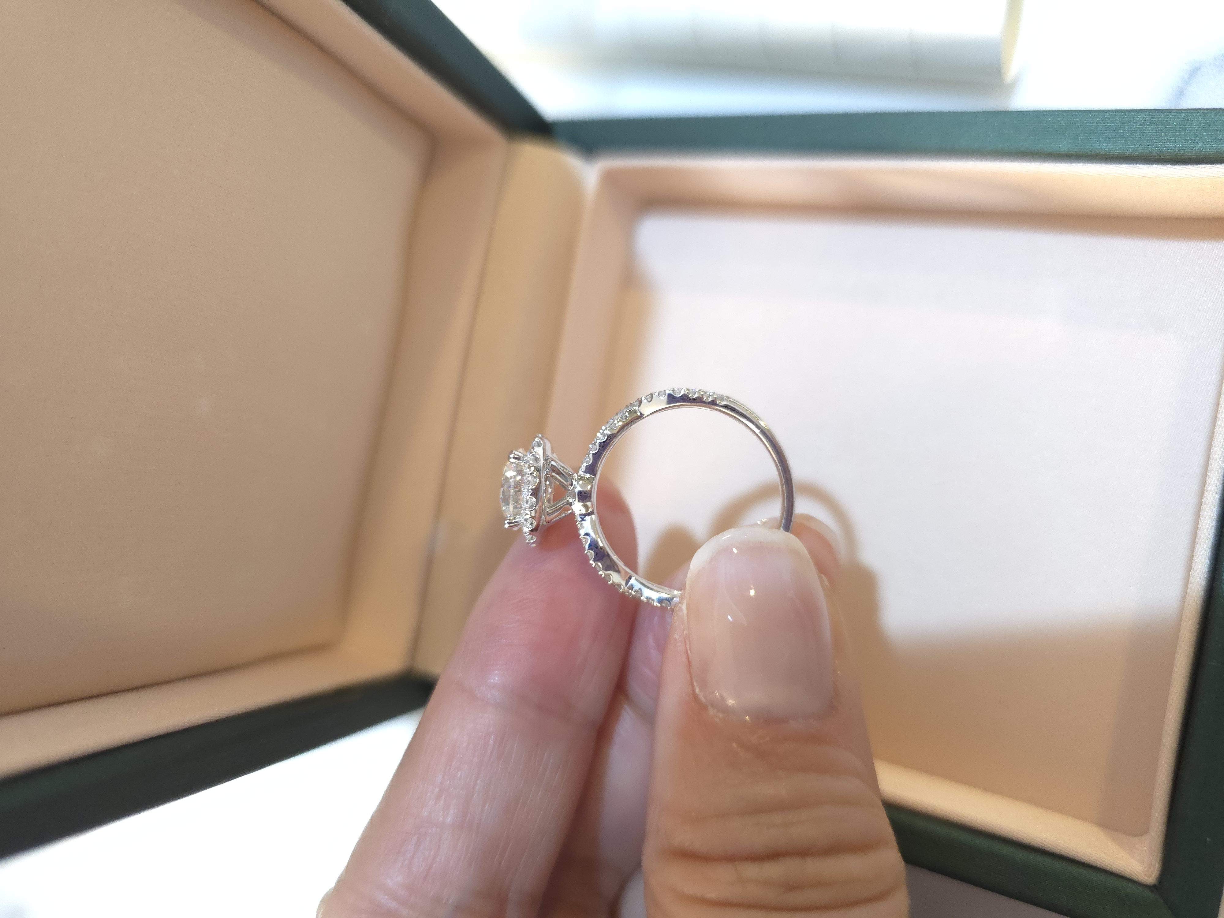 pt950培育鑽石戒指 D1.57 d0.491 E/VVS2 S13