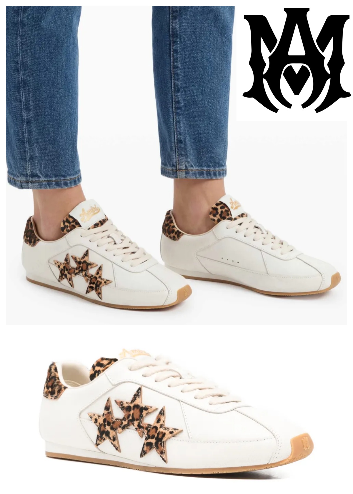 【頂級】AMIRI Pacific Flat sneakers 玳瑁星形運動鞋 連全套禮盒