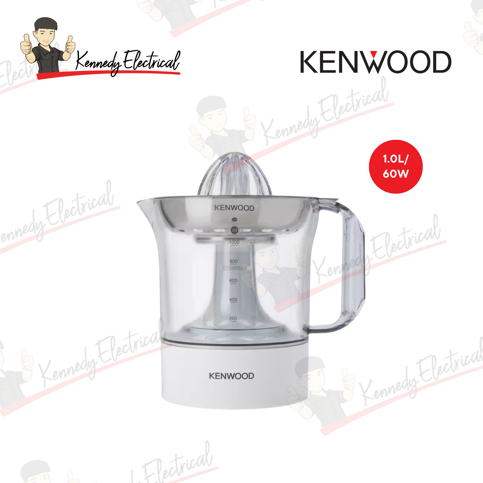 Kenwood 1L 60W Citrus Press Juicer White (JE290A)