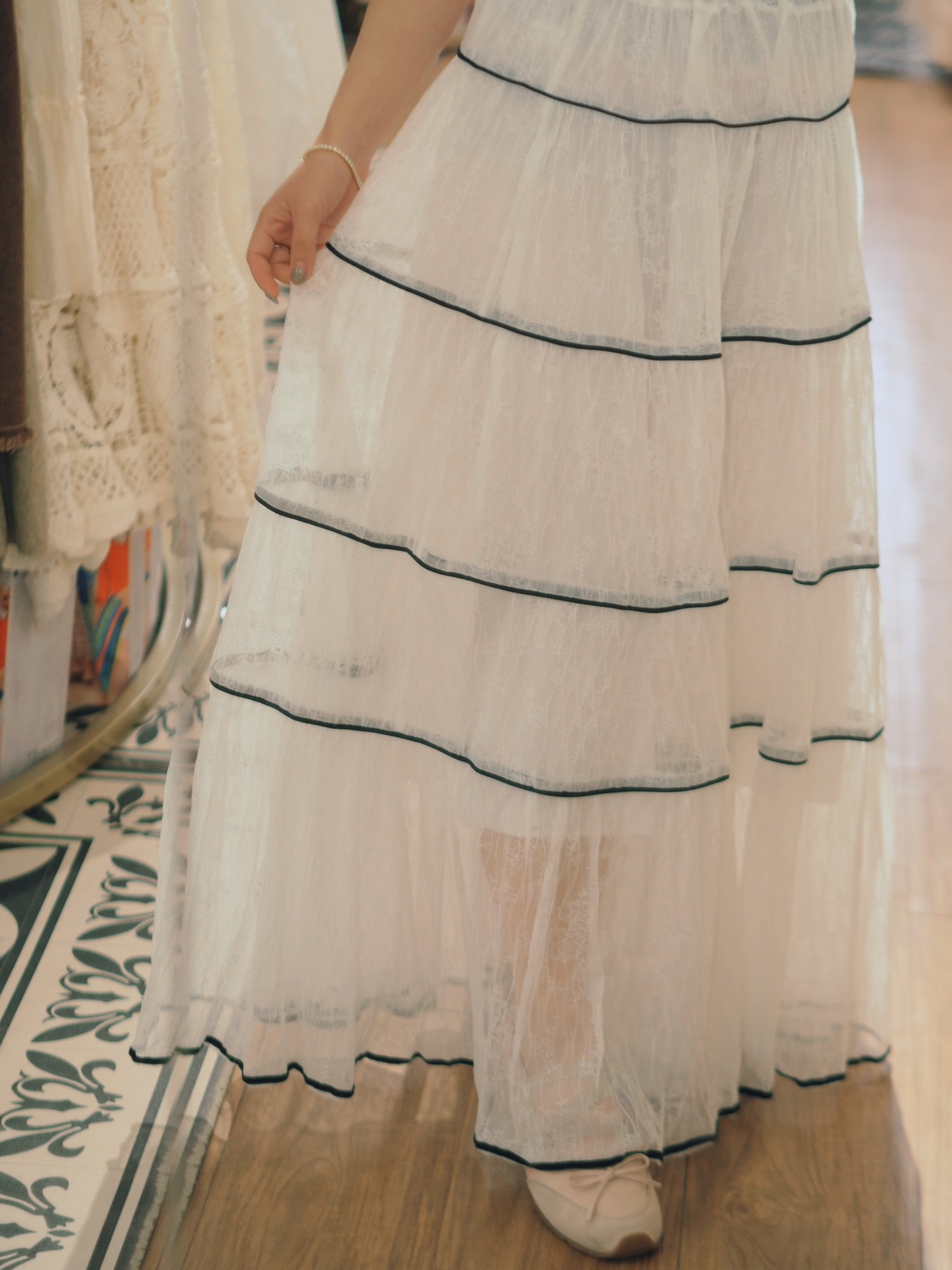 暗花蛋糕半截裙