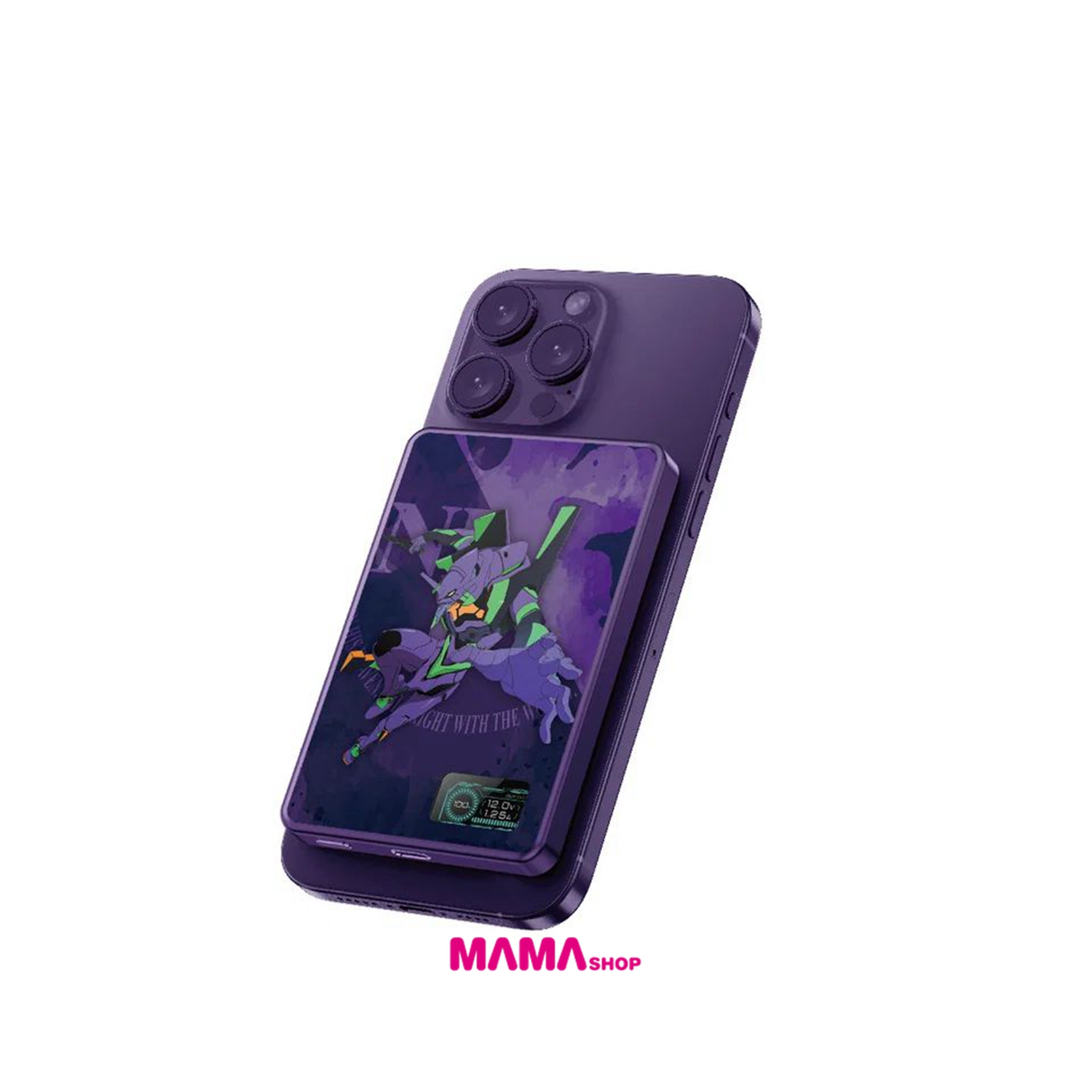 EVA 新世紀福音戰士初號機最新技術可刺穿安全電芯 MagDigita² 第3代 彩屏顯示 鋁合金 10000mAh PD3.0+QI2 磁吸移動電源 MDT2