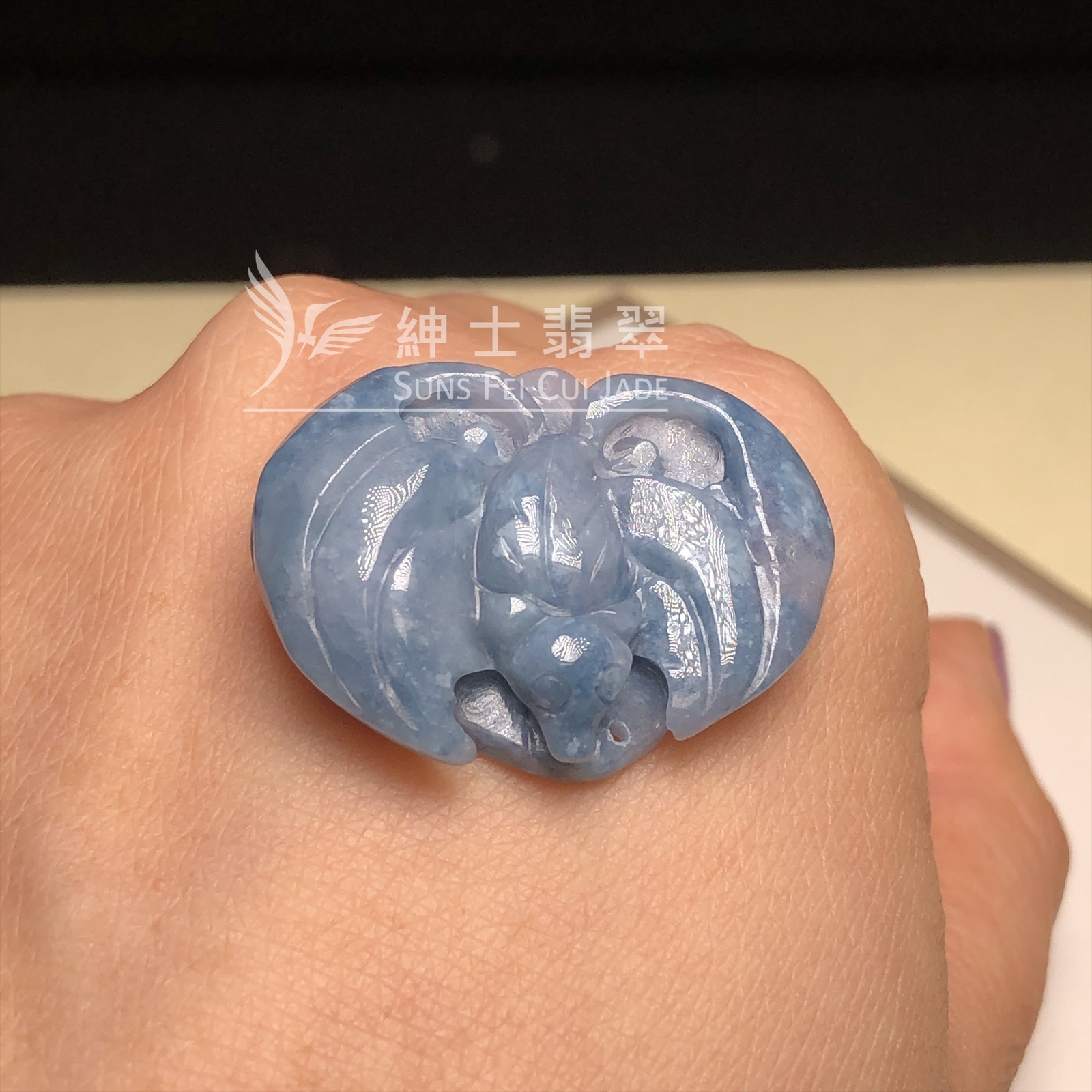 茄紫飄藍花福鼠  B08457