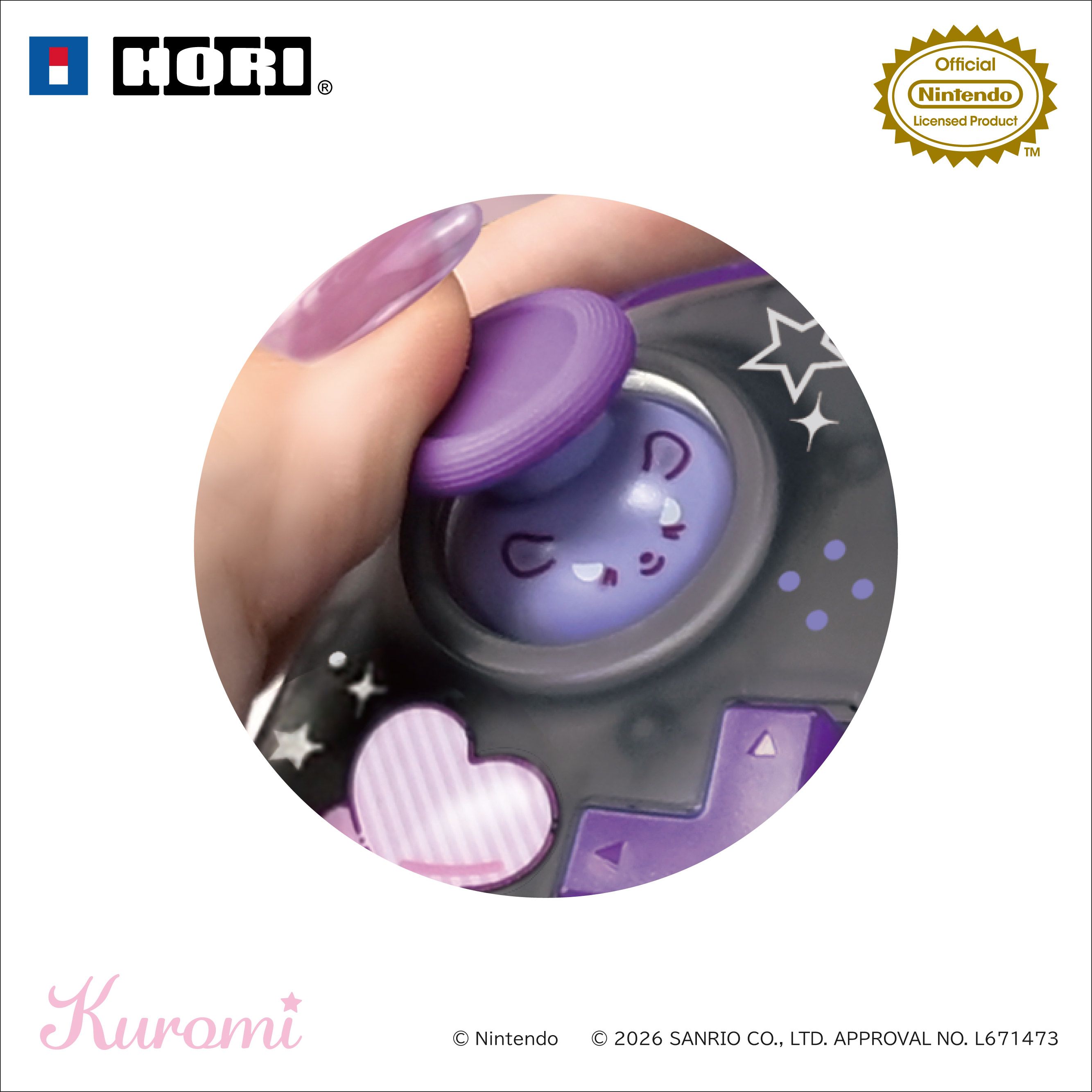 HORI NS2 無線控制器 三麗鷗系列 酷洛米 (NSX-254)        HORI NS2  Wireless Controller Sanrio Series Kuromi (NSX-254)
