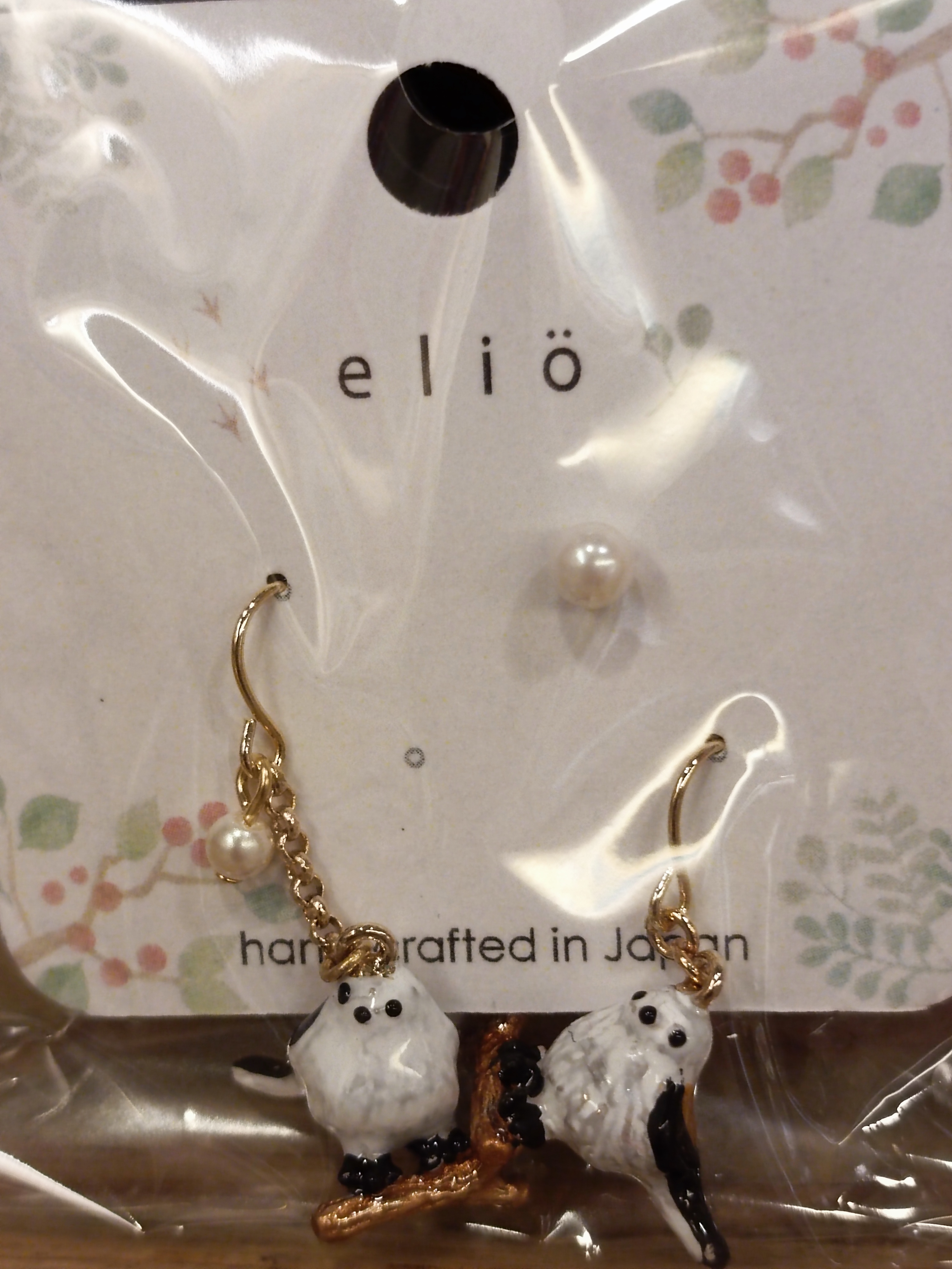 elio 銀喉長尾山雀 耳環