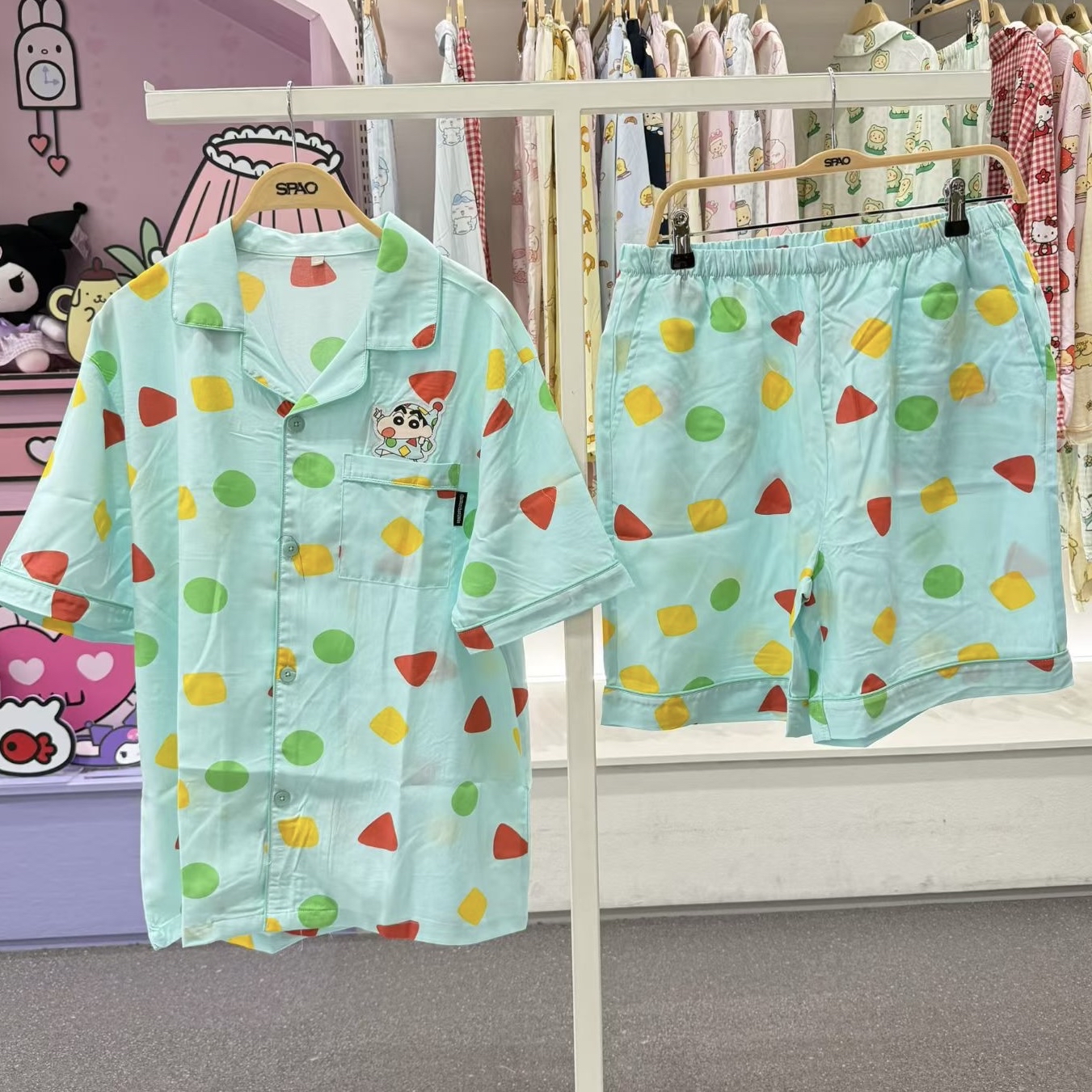 🇰🇷韓國SPAO x 蠟筆小新短䄂睡衣套裝