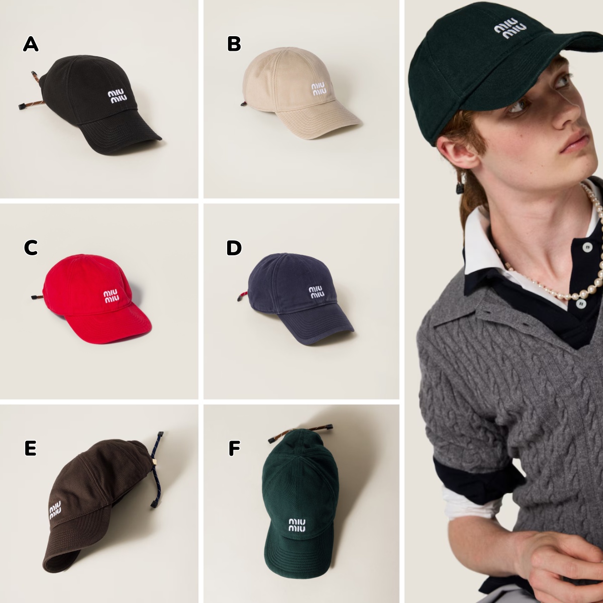 Miu Miu 牛仔棒球帽