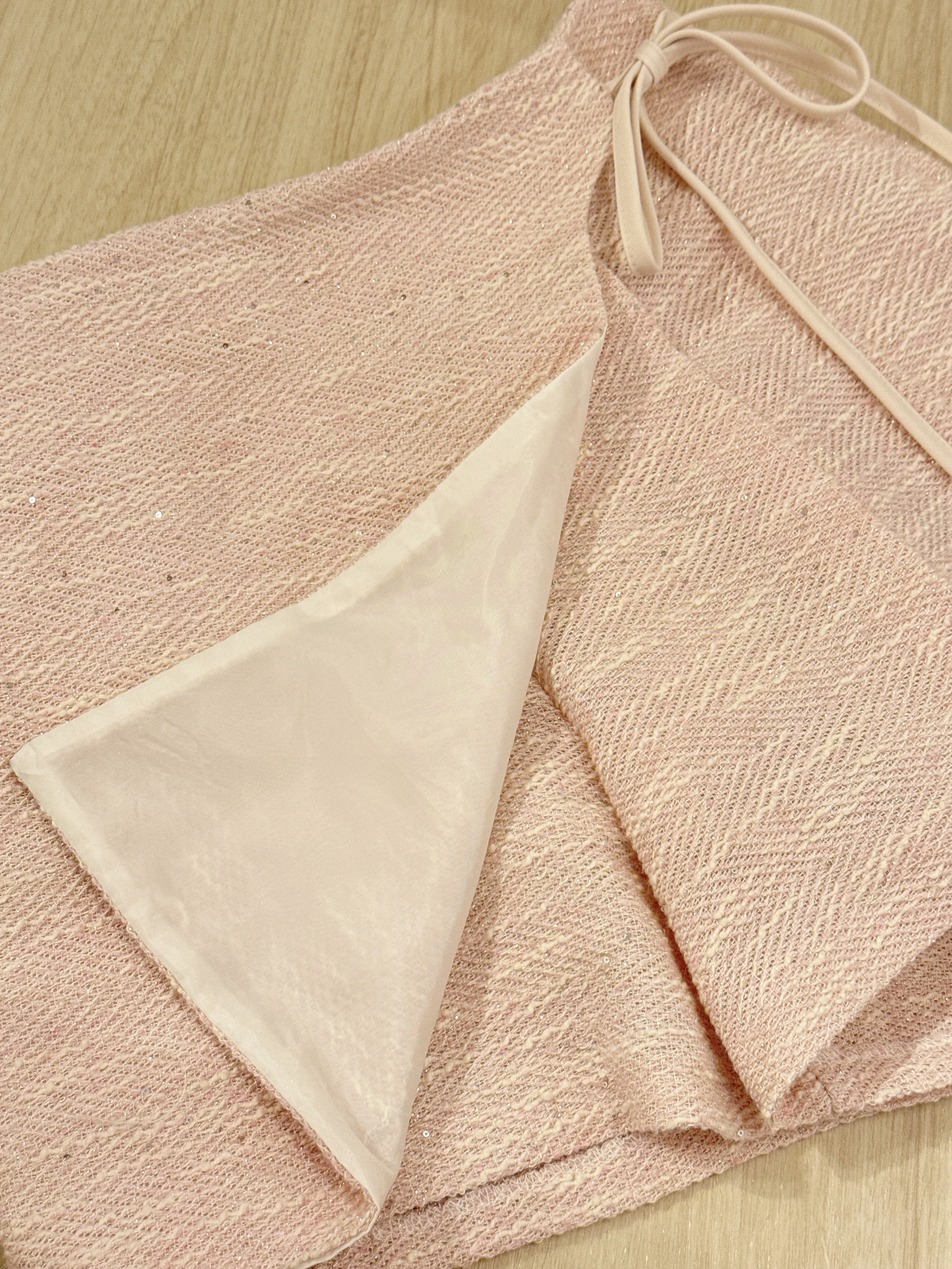 #HANNA-made# The Shimmer Tweed Pleat Pants