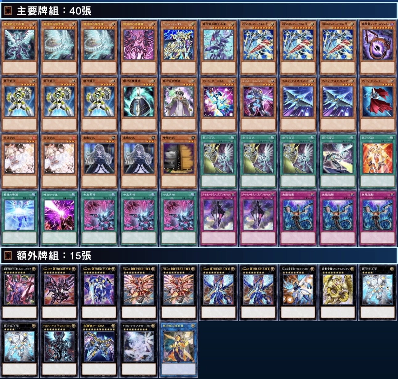 [2026.04環境] 銀河眼 牌組