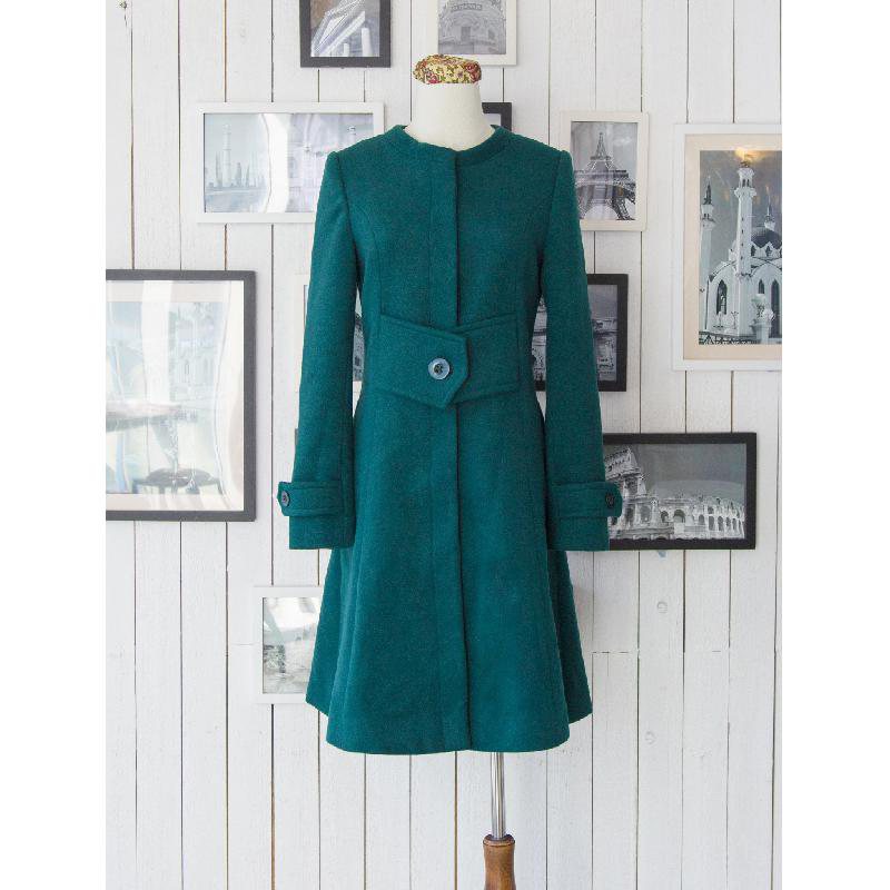 SOLD OUT 1960s MOD Teal Green WInter Coat (FM091)