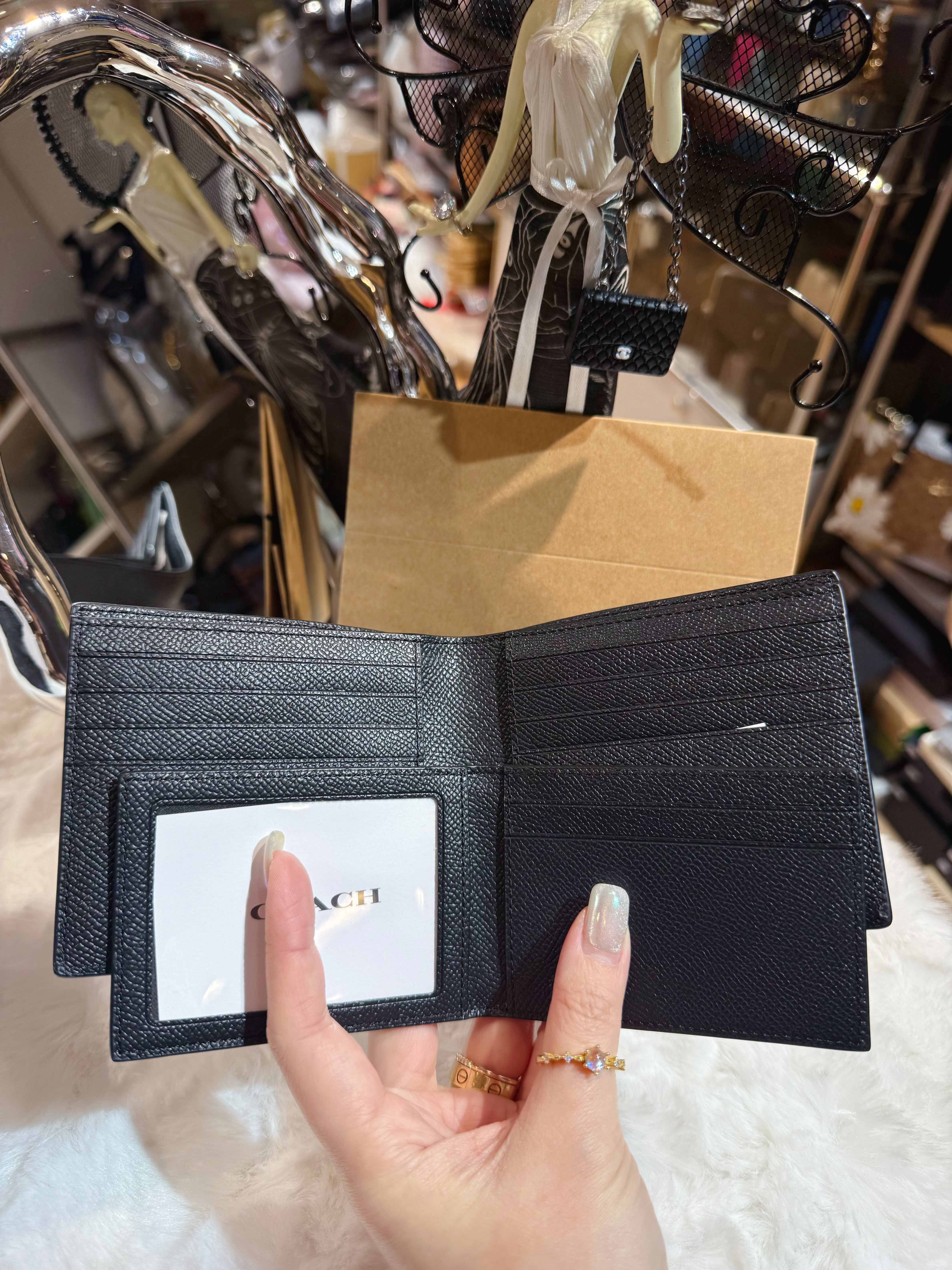 Coach bi fold wallet 1205/sf/blk