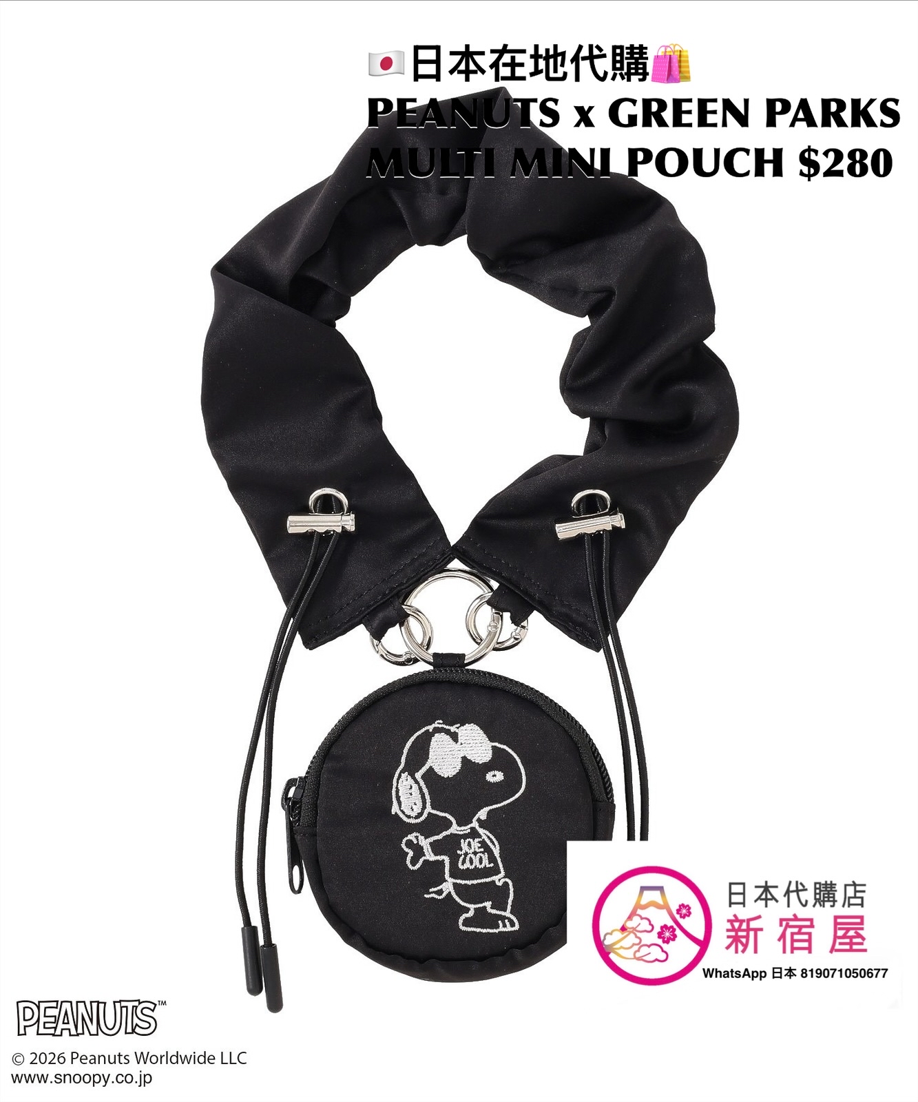 PEANUTS x GREEN PARKS MULTI MINI POUCH 