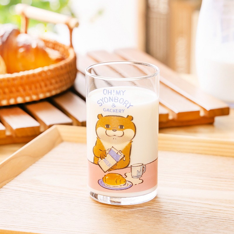 日本預訂📍可愛謊言的水獺麵包店造型系列 - 直款玻璃杯 20/3日本開售