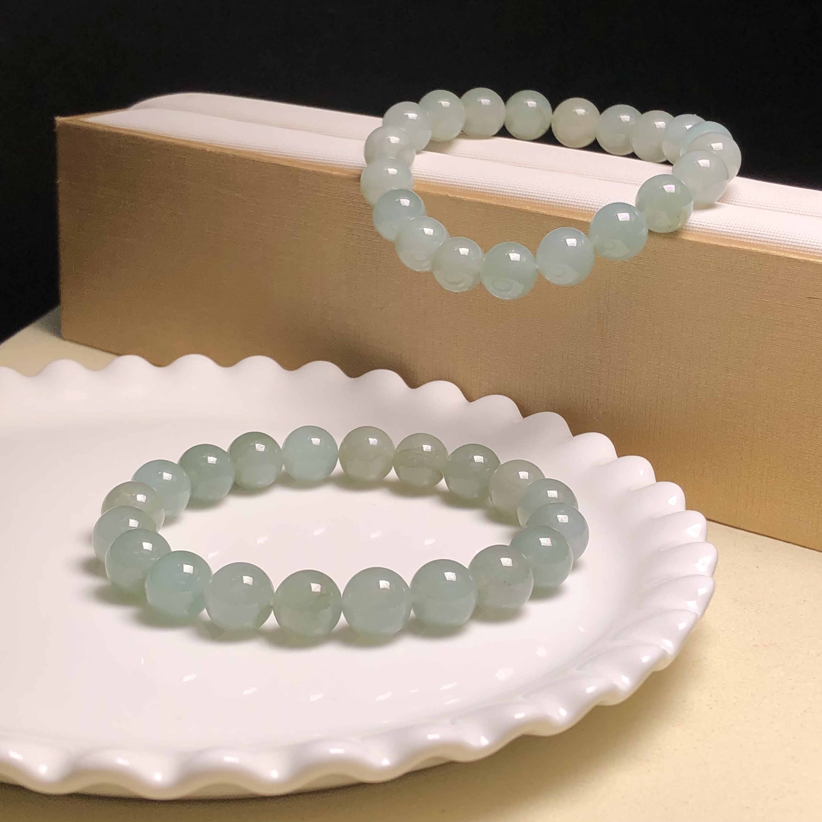 油青翡翠手串10mm