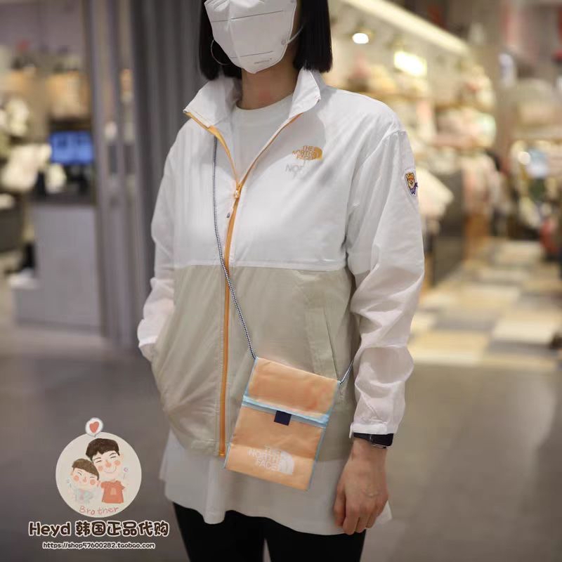 0632 親子❤️TNF夏季連帽薄防曬外套+斜孭袋 兩件套