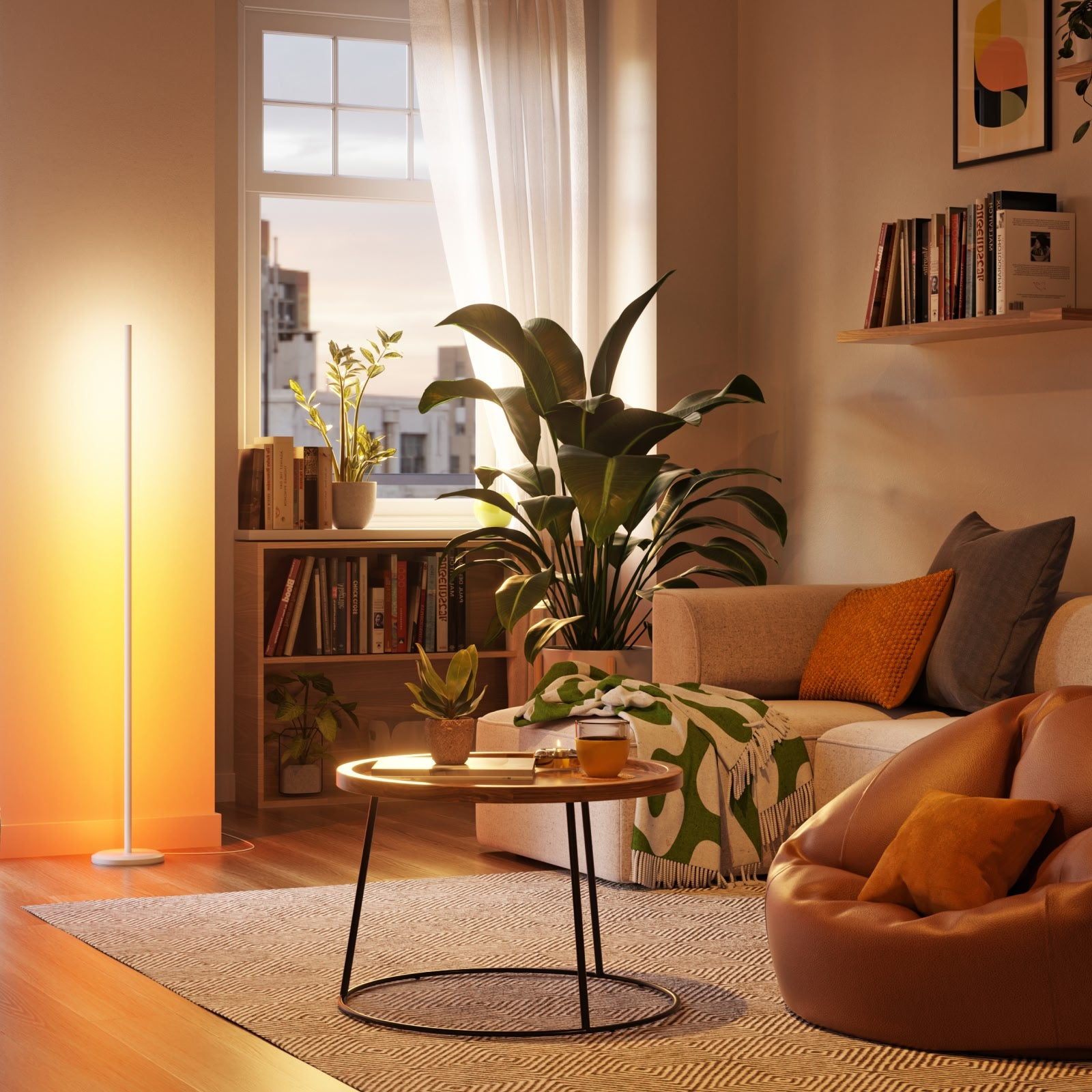 [原裝香港行貨丨2年保養] Nanoleaf 智慧多色落地燈（白色）Smart Multicolor Floor Lamp (White) NL7204K0101A070