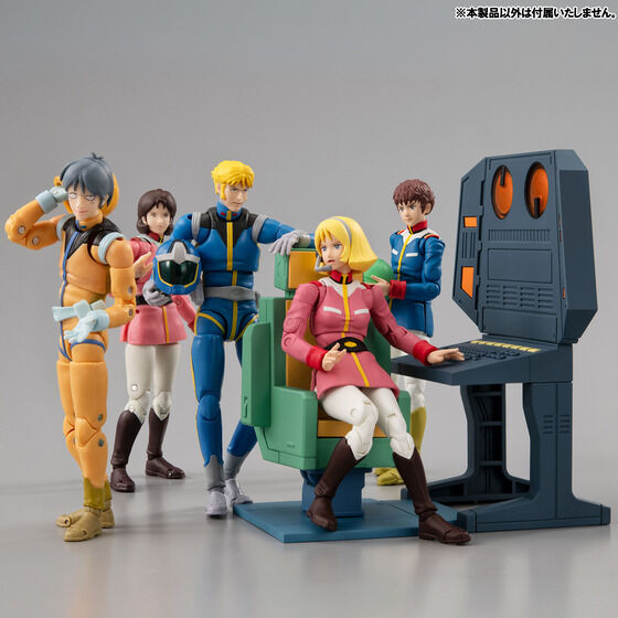 (預訂訂金 $200) (總價 $500) (魂限) MegaHouse G.M.G. COLLECTION EX 機動戰士高達 阿寶 & 馬茜 白色基地艦橋通信士套裝 (行版) GMG Gundam White Base Bridge Radio operator Desk Set