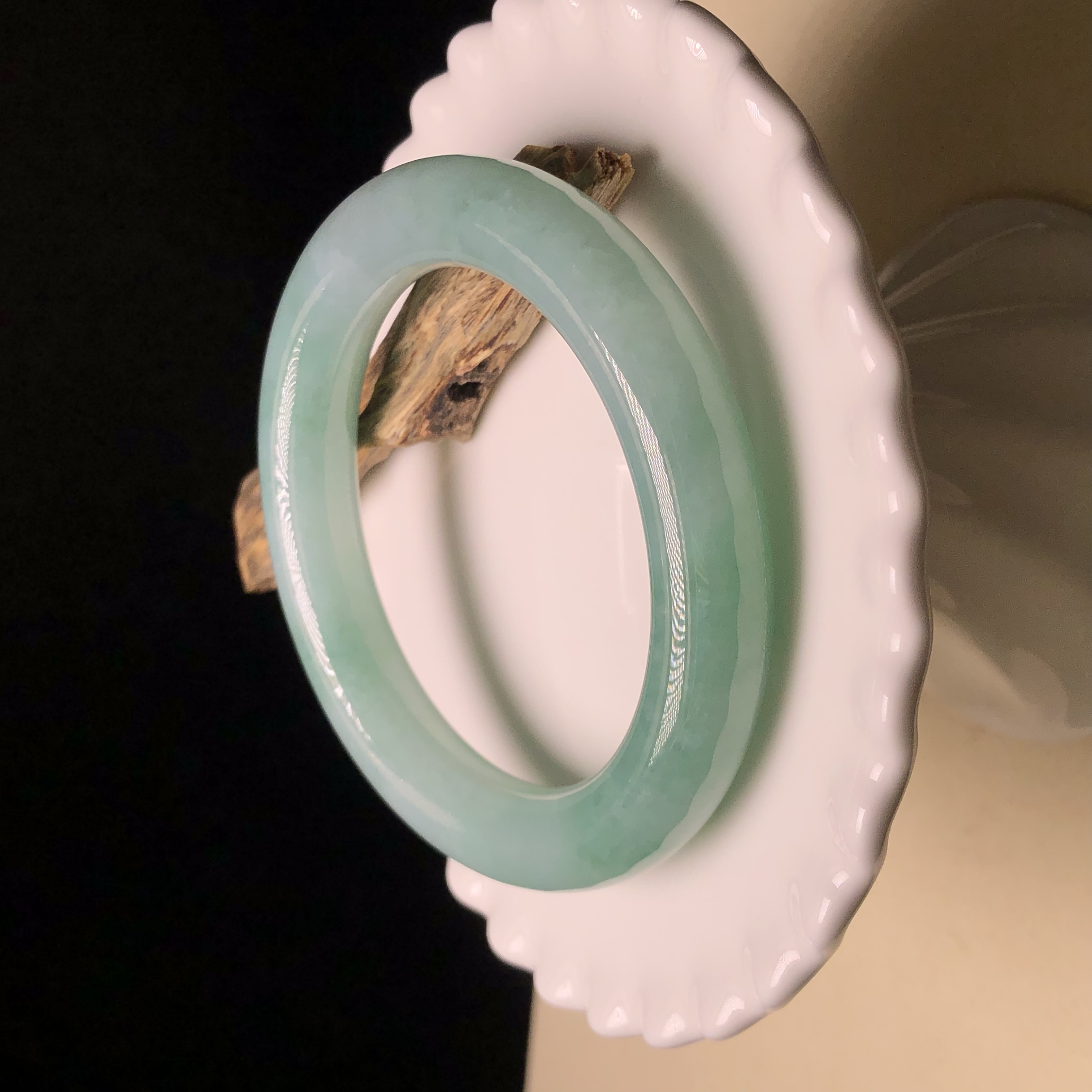 #C06305 🎁會卡湖水綠圓鐲56.6mm 